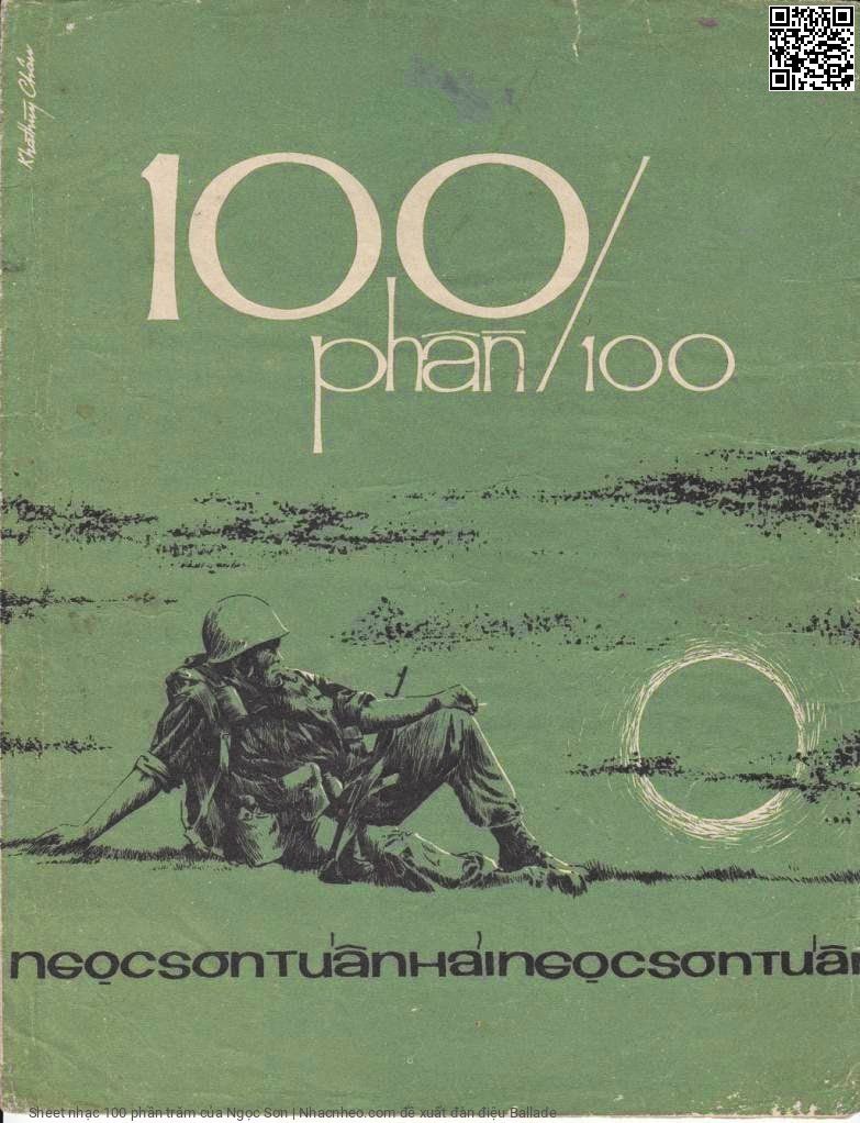 Trang 1 của Sheet nhạc PDF bài hát 100 phần trăm - Ngọc Sơn