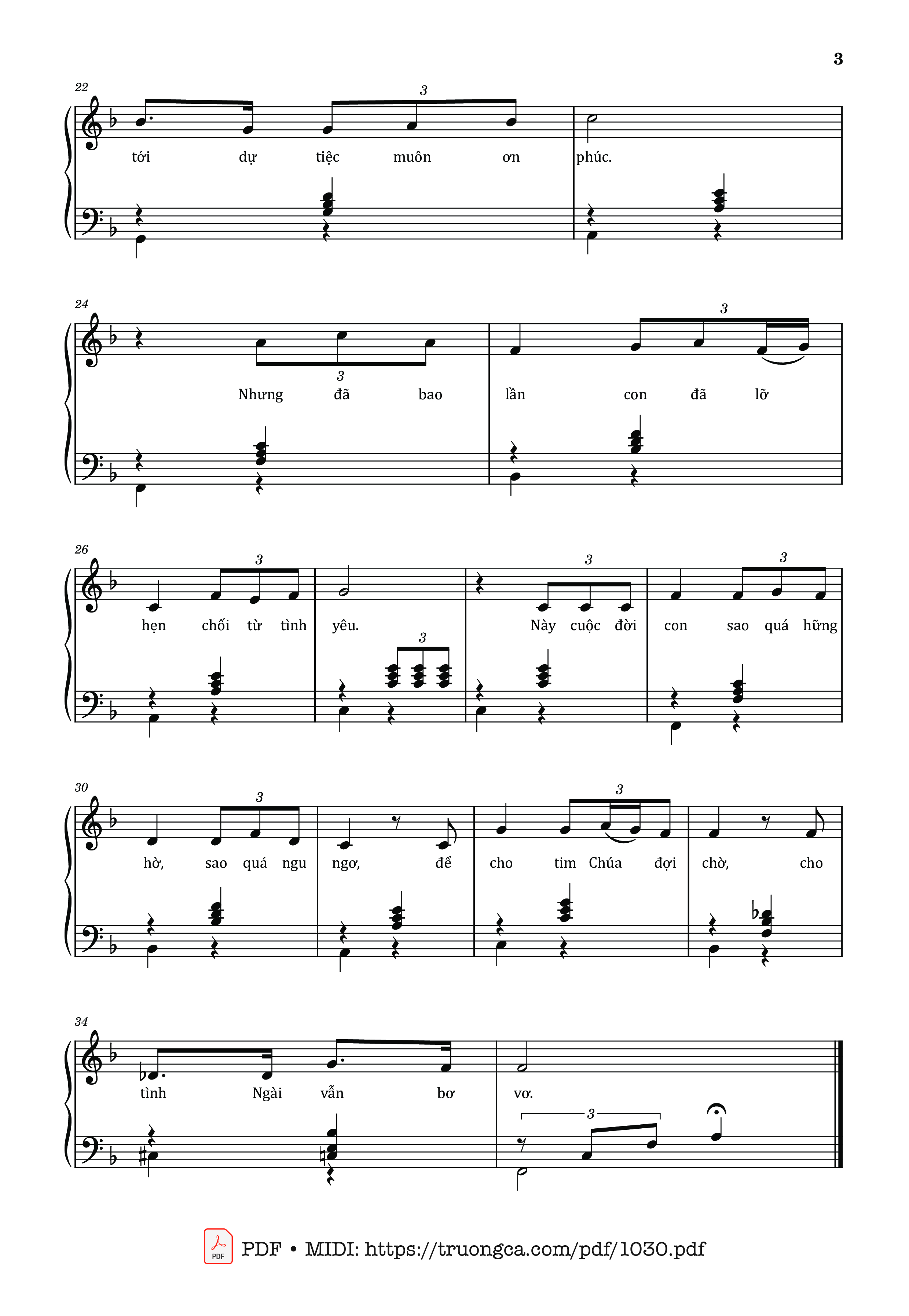 Trang 3 của Sheet nhạc PDF bài hát Chúa đã mời gọi - Lm. Thái Nguyên