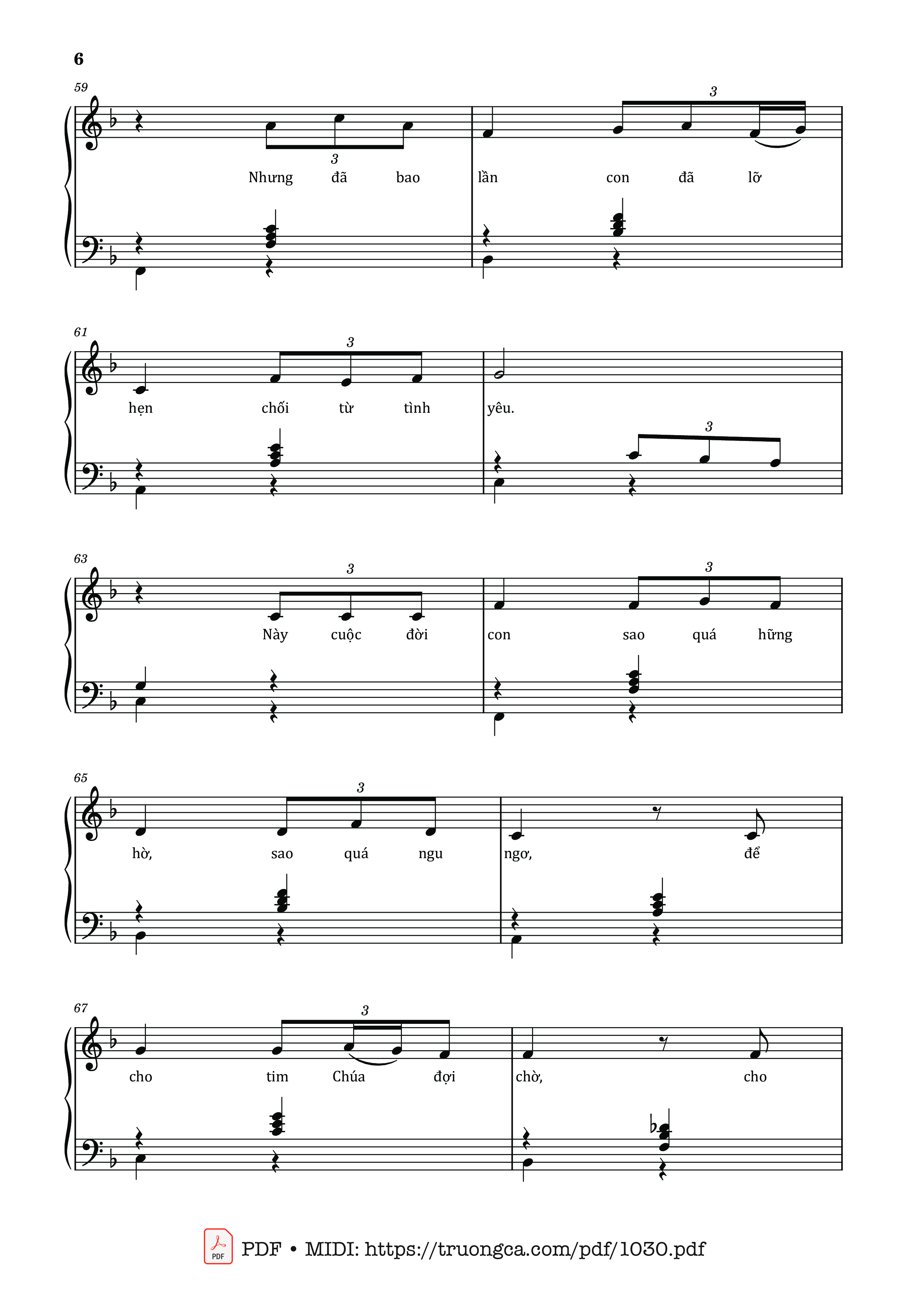 Trang 6 của Sheet nhạc PDF bài hát Chúa đã mời gọi - Lm. Thái Nguyên