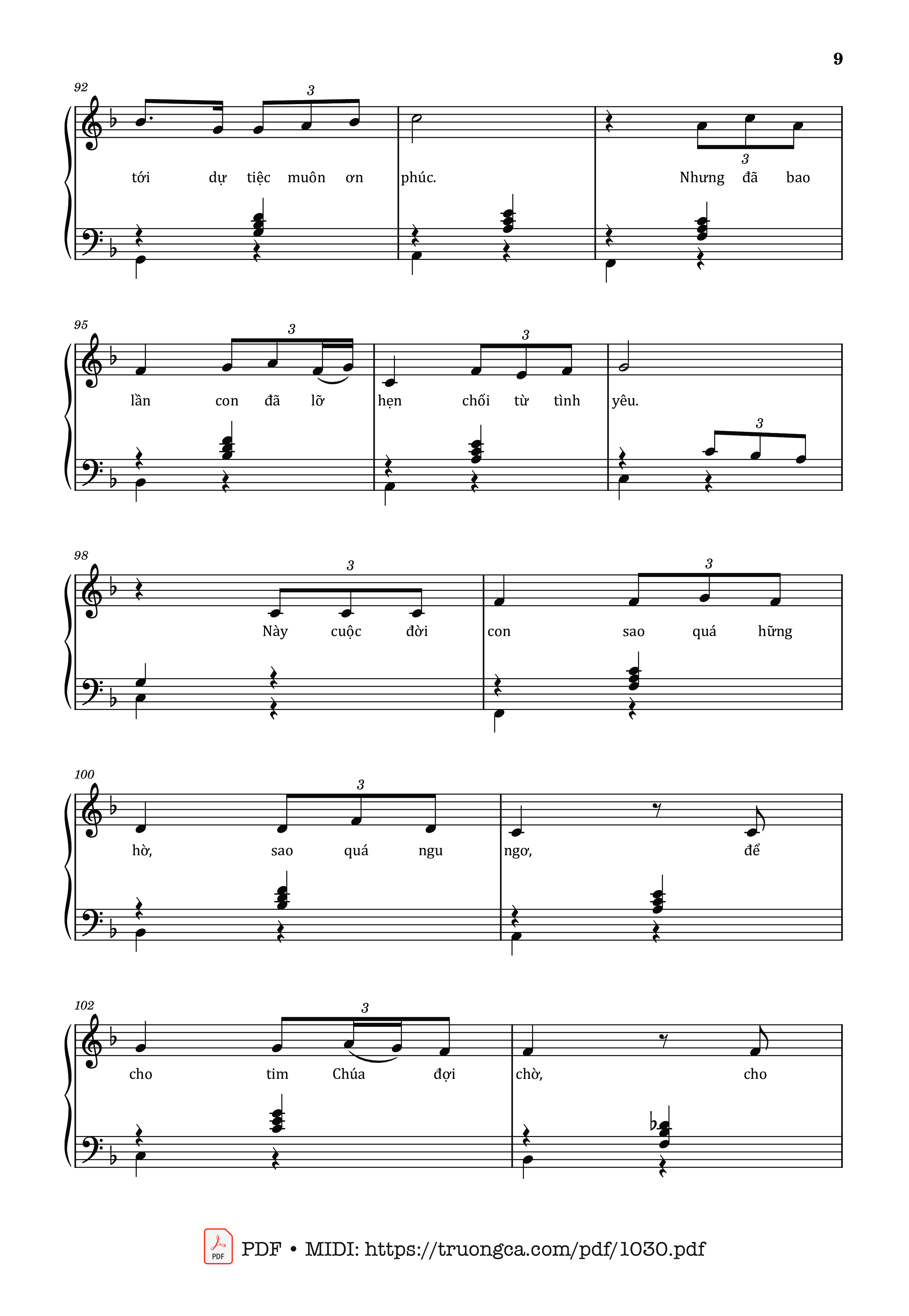 Trang 9 của Sheet nhạc PDF bài hát Chúa đã mời gọi - Lm. Thái Nguyên