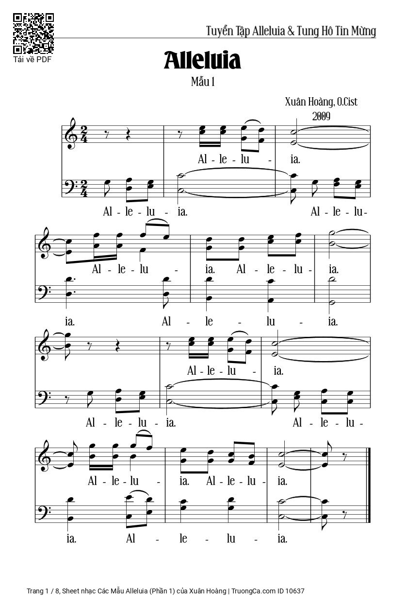 Các Mẫu Alleluia (phần 1)