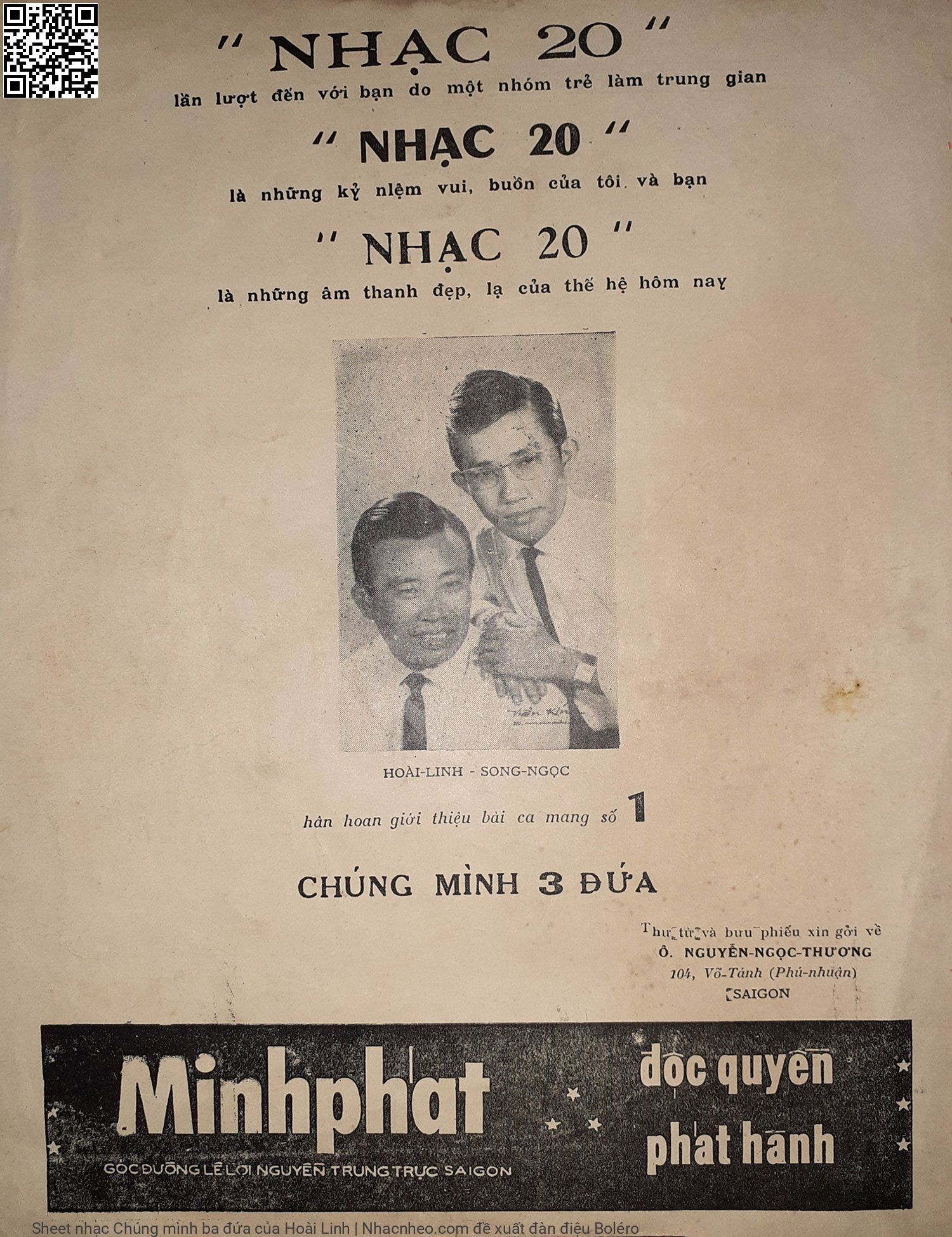 Trang 4 của Sheet nhạc PDF bài hát Chúng mình ba đứa - Hoài Linh, 1. Mình có ba  người vừa đúng nét đôi mươi. Những chiều mây lưng trời tầm mắt hướng xa  xôi