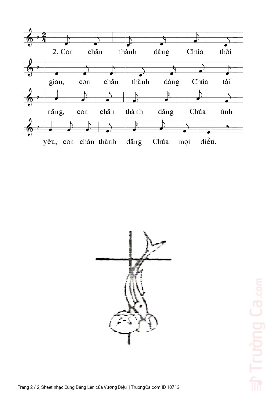 Trang 2 của Sheet nhạc PDF bài hát Cùng Dâng Lên - Vương Diệu