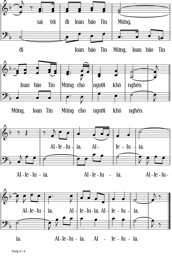 Trang 4 của Sheet nhạc PDF bài hát Alleluia Chúa Nhật Iii Mùa Vọng - Xuân Hoàng