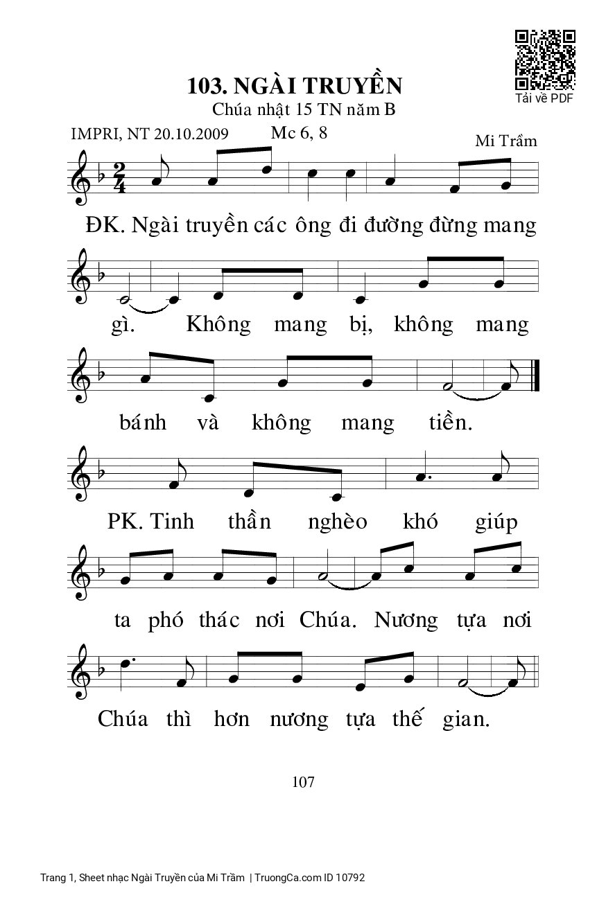 Ngài Truyền - Mi Trầm