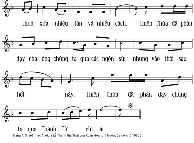 Trang 4 của Sheet nhạc PDF bài hát Alleluia Lễ Thánh Gia Thất - Xuân Hoàng