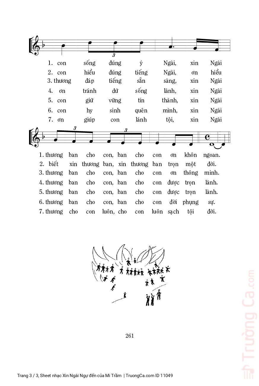 Trang 3 của Sheet nhạc PDF bài hát Xin Ngài Ngự đến - Mi Trầm