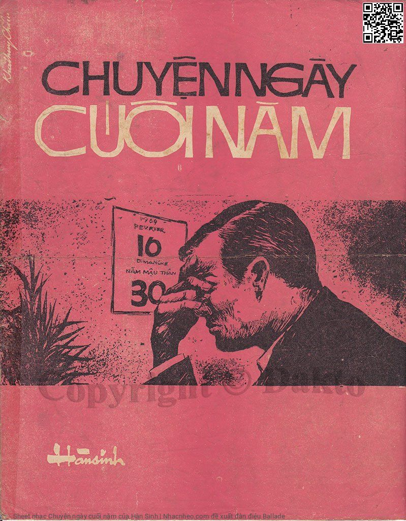 Trang 1 của Sheet nhạc PDF bài hát Chuyện ngày cuối năm - Hàn Sinh, 1. Cuối năm ngồi tính lại sổ  đời. Ba trăm ngày  hơn đã qua mất  rồi Đời  mình lại tay trắng  tay