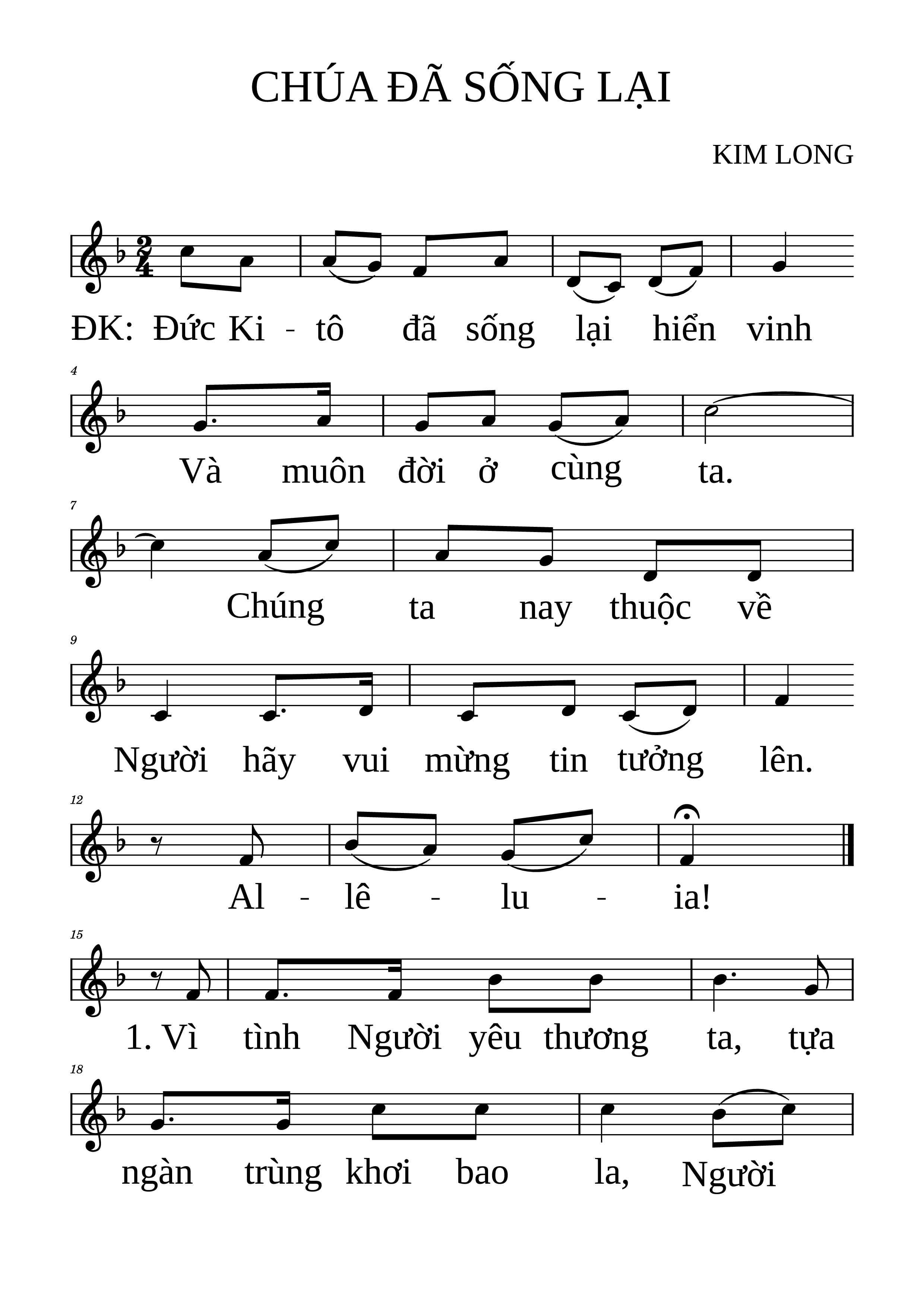Trang 6 của Sheet nhạc PDF bài hát Chúa đã Sống Lại - Kim Long