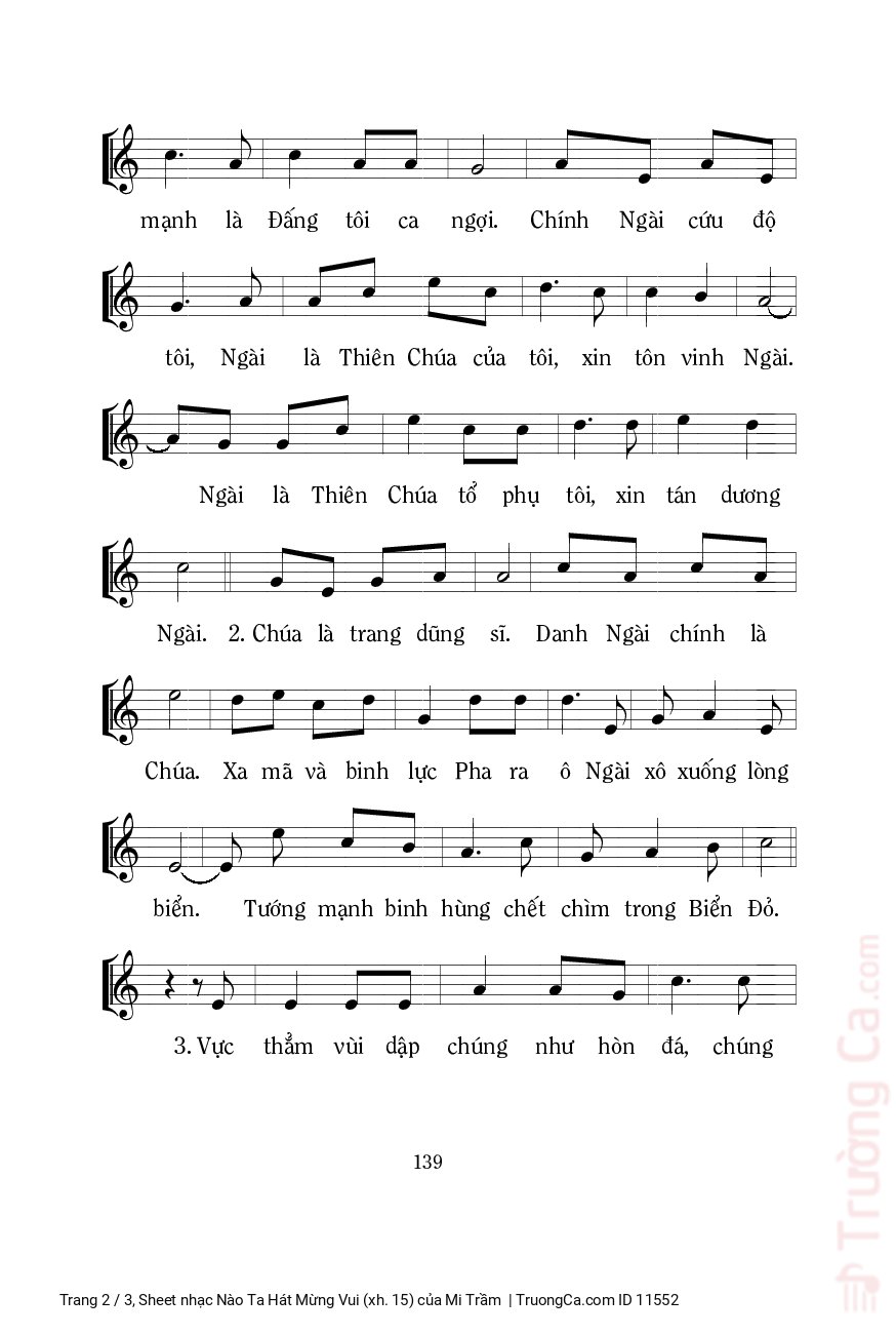 Nào ta hát mừng Chúa vì Ngài rực rỡ vinh quang, Trang 4