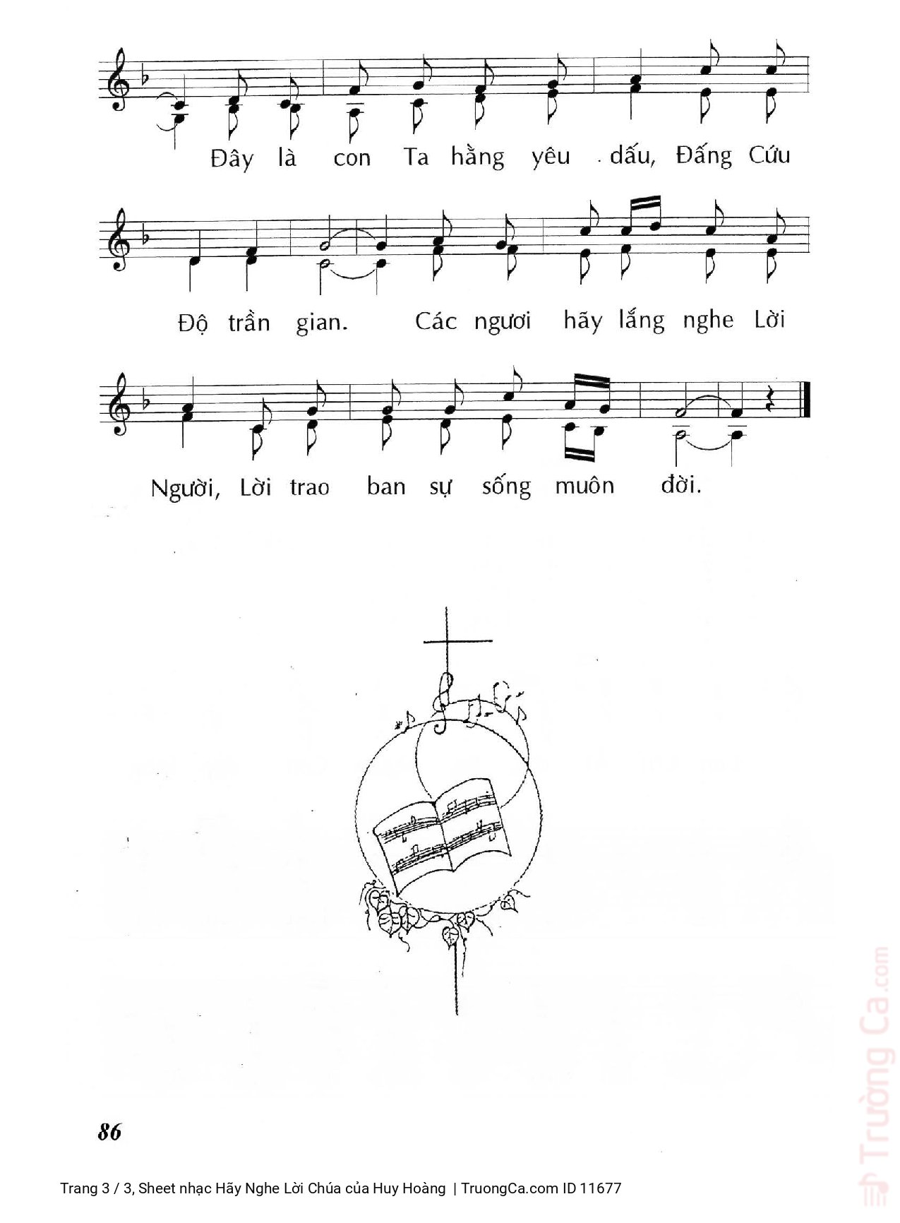 Trang 3 của Sheet nhạc PDF bài hát Hãy Nghe Lời Chúa - Huy Hoàng