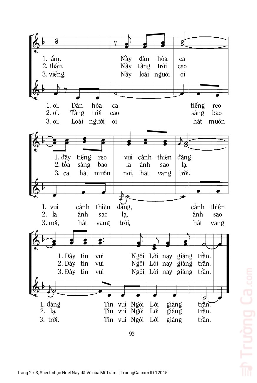 Trang 2 của Sheet nhạc PDF bài hát Noel Nay đã Về - Mi Trầm