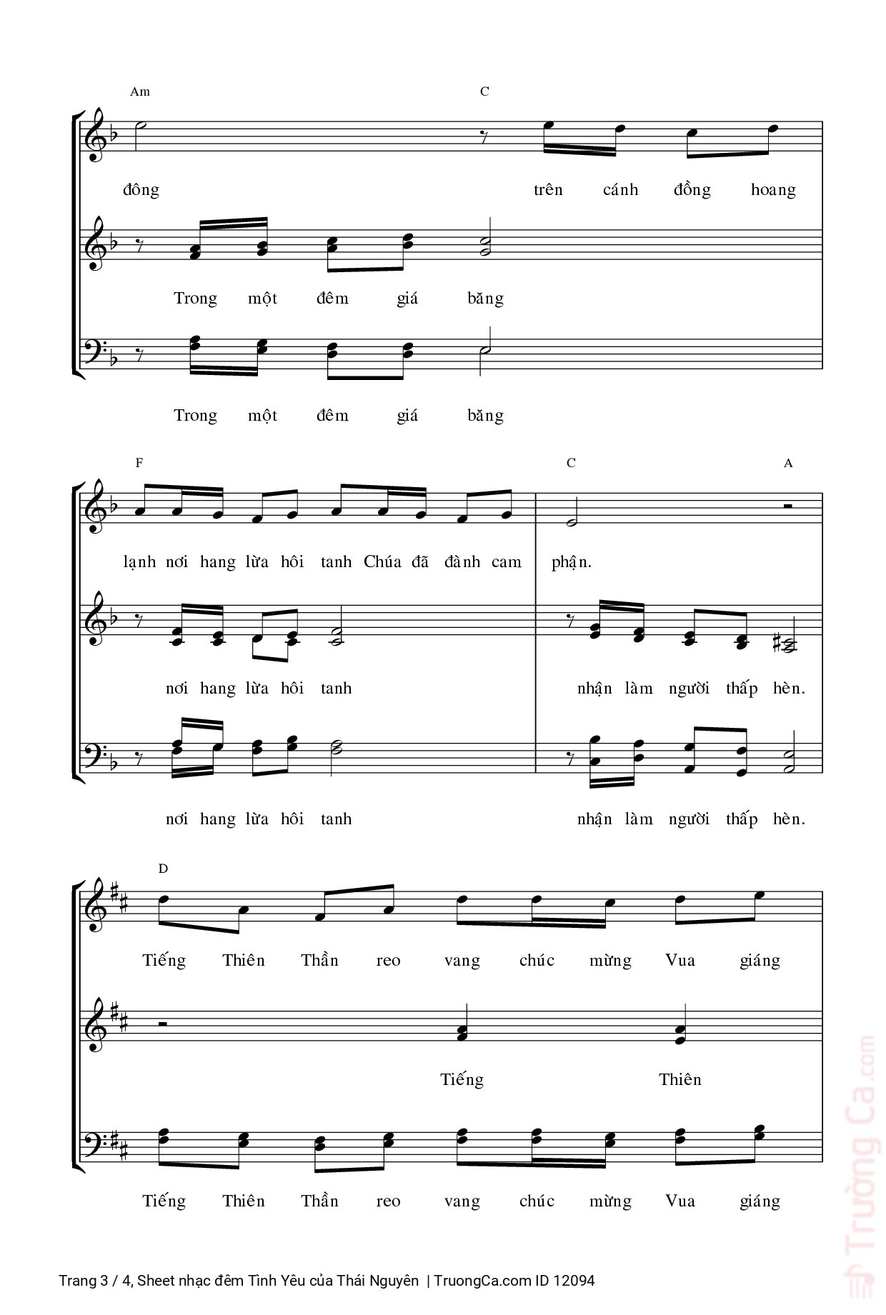Trang 3 của Sheet nhạc PDF bài hát đêm Tình Yêu - Thái Nguyên