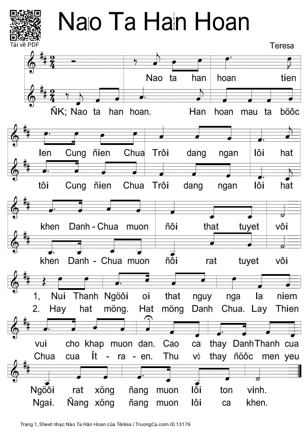 Nào Ta Hân Hoan - Têrêsa