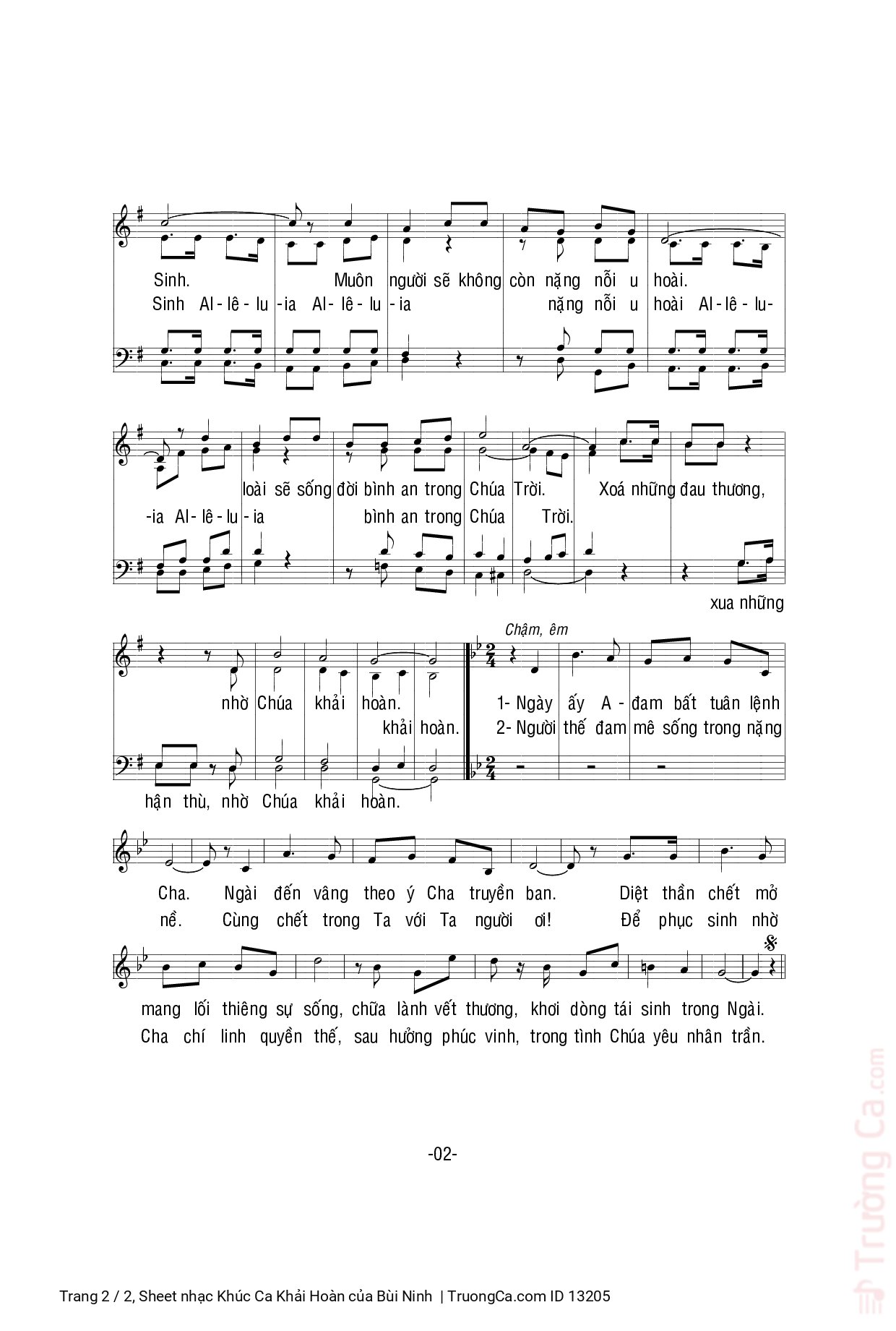 Alleluia Alleluia Alleluia Alleluia Mừng Chúa Giêsu nay đã sống lại, Trang 2