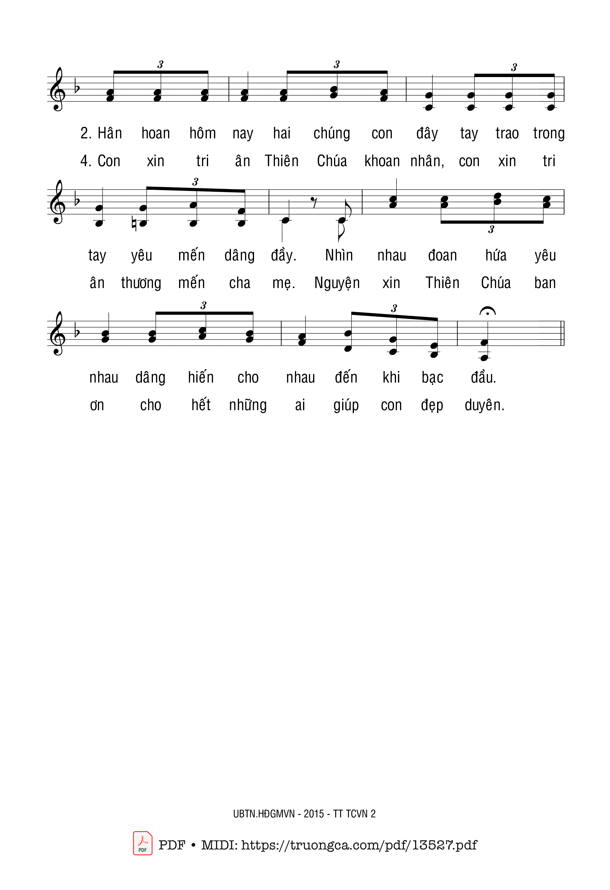 Trang 2 của Sheet nhạc PDF bài hát Nguyện ước Cho Tình Yêu - Nguyễn Duy