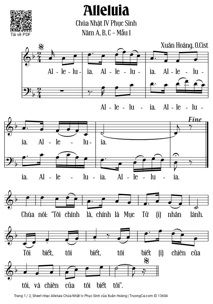 Alleluia Chúa Nhật Iv Phục Sinh