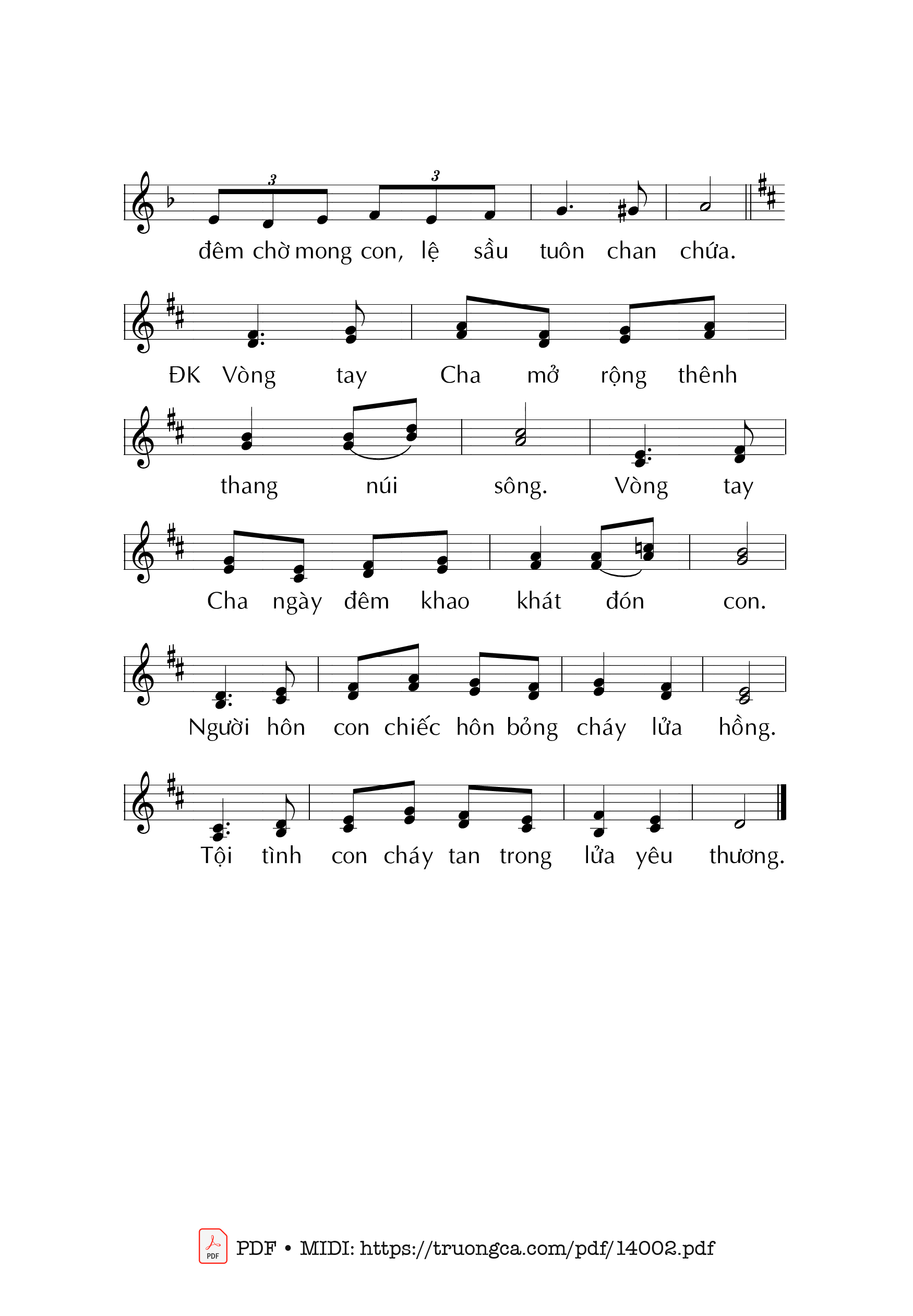 Trang 2 của Sheet nhạc PDF bài hát Vòng Tay Cha - Mai Nguyên Vũ
