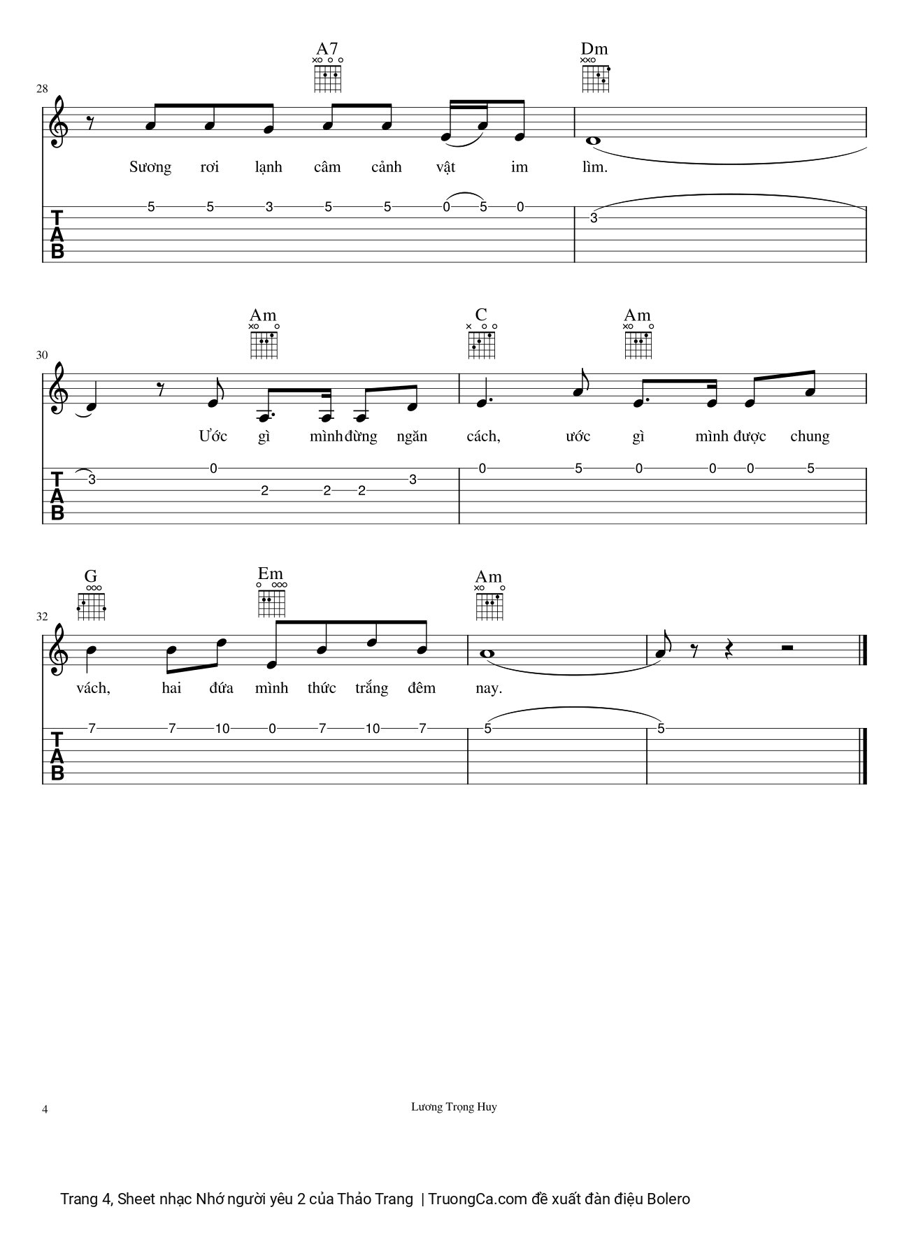 Nhớ chuyện ngày xưa hai đứa yêu nhau Trang thư màu xanh bắc một nhịp cầu, Trang 4