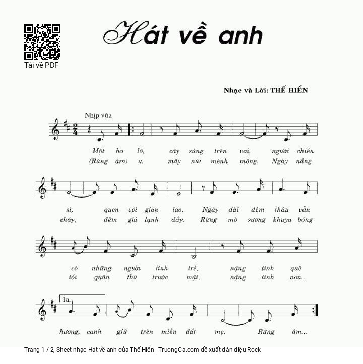 Hát về anh - Thế Hiển