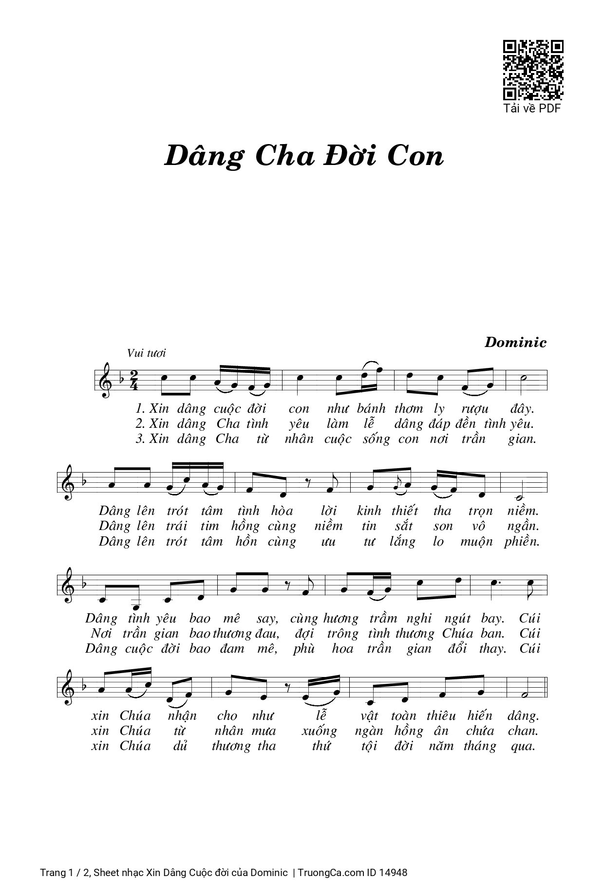 Xin Dâng Cuộc đời