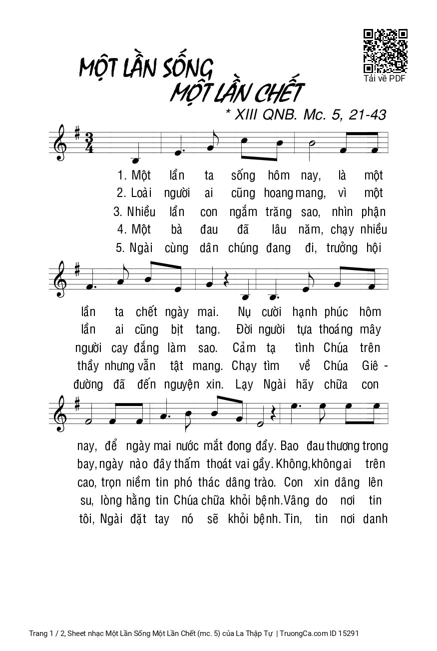 Một Lần Sống Một Lần Chết (mc. 5)