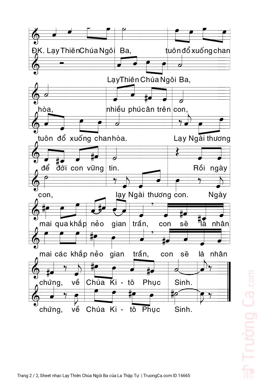 Khi bước đời con nghe đã mỏi và đôi vai nặng gánh miệt mài, Trang 2