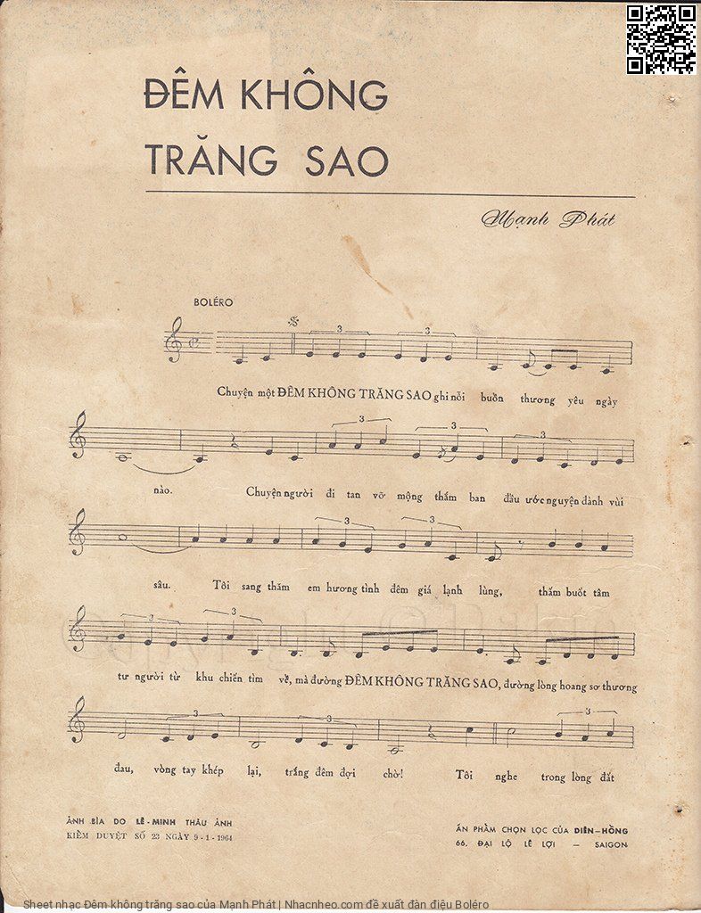 Trang 2 của Sheet nhạc PDF bài hát Đêm không trăng sao - Mạnh Phát, 1. Chuyện một  đêm không trăng sao. Ghi nỗi  buồn thương yêu ngày  nào Chuyện người  đi tan vỡ  mộng thắm ban  đầu