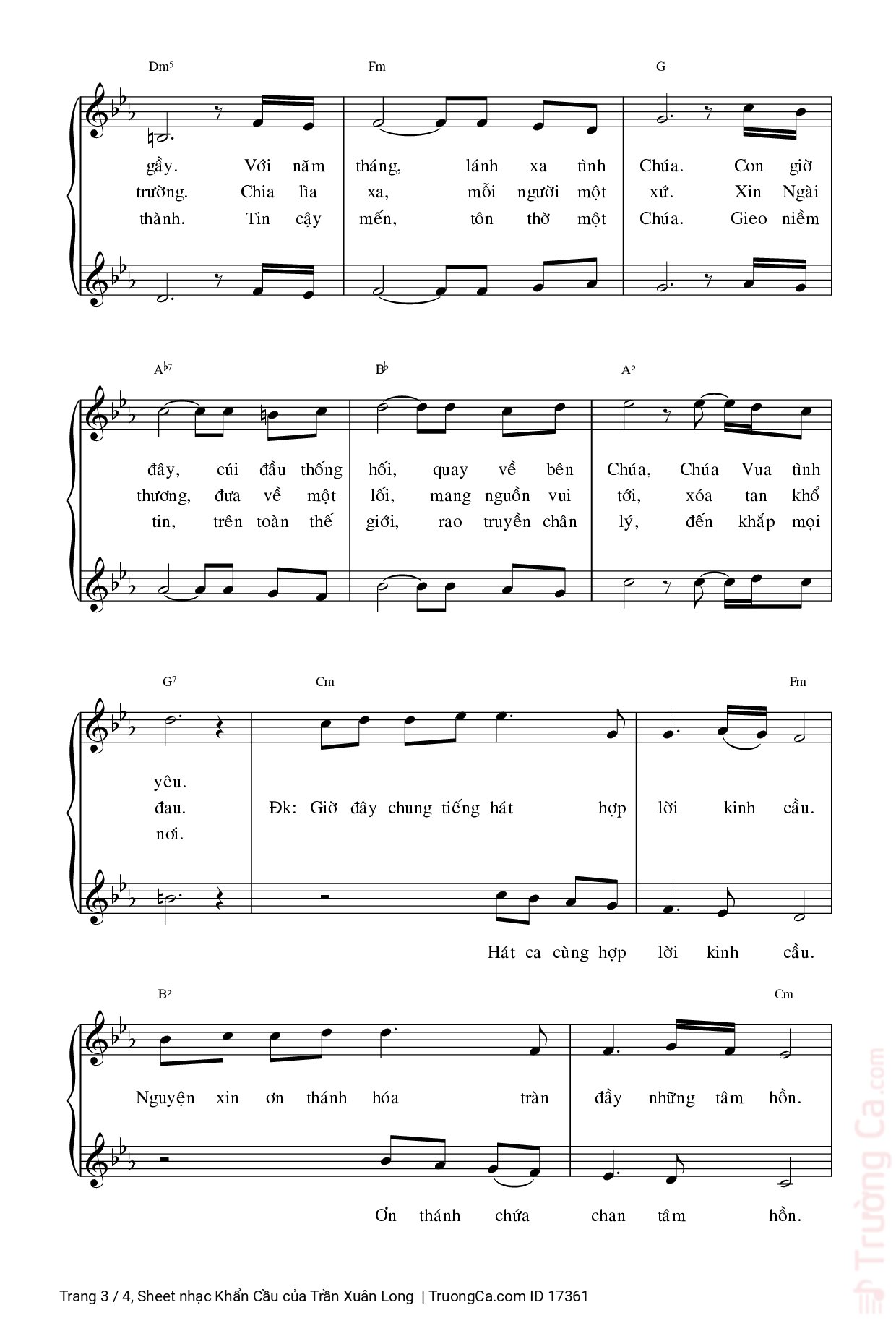 Đêm dần buông tiếng con kêu cầu hỡi người ơi đoái thương nhìn đến, Trang 3