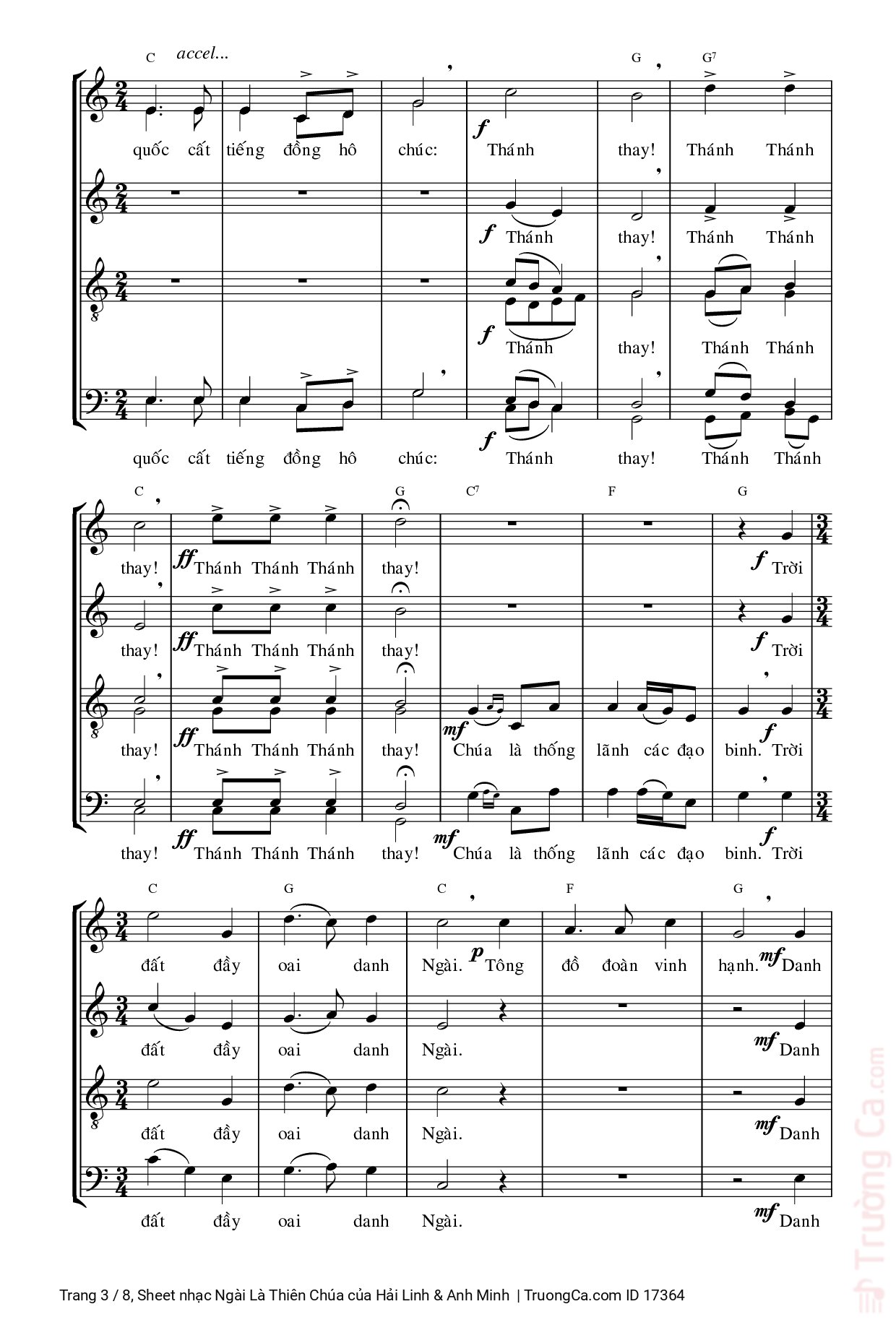 Ngài là Thiên Chúa muôn dân ca tụng Ngài là Thượng Đế muôn nước kính tôn, Trang 3