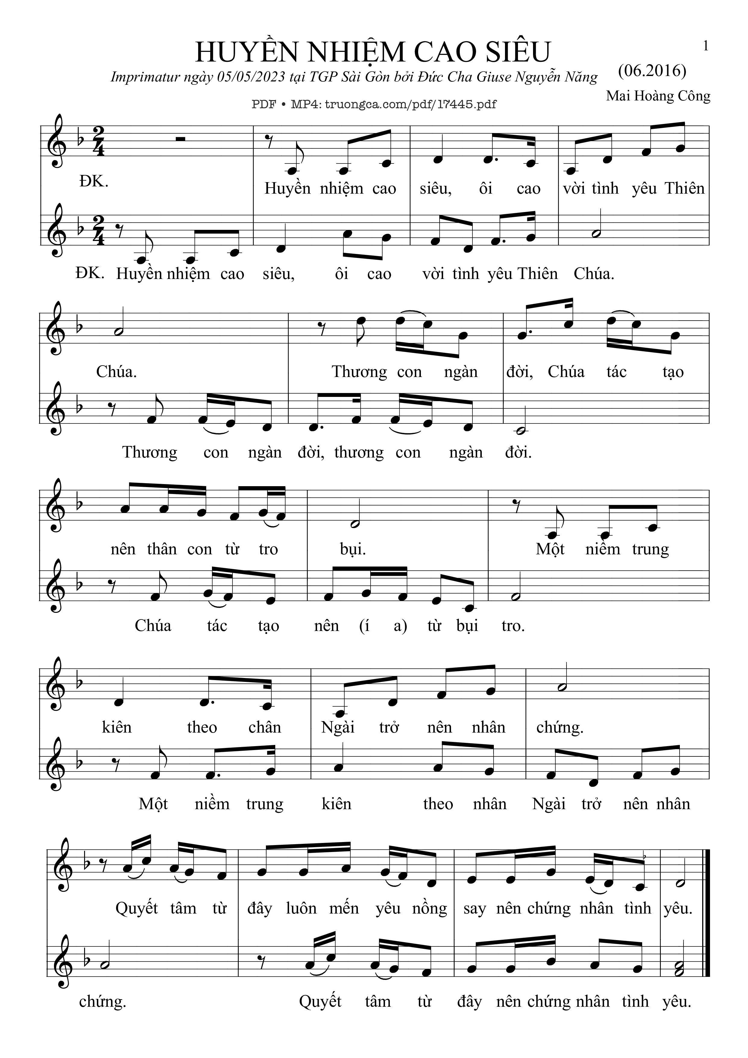 Sheet nhạc PDF bài Huyền Nhiệm Cao Siêu