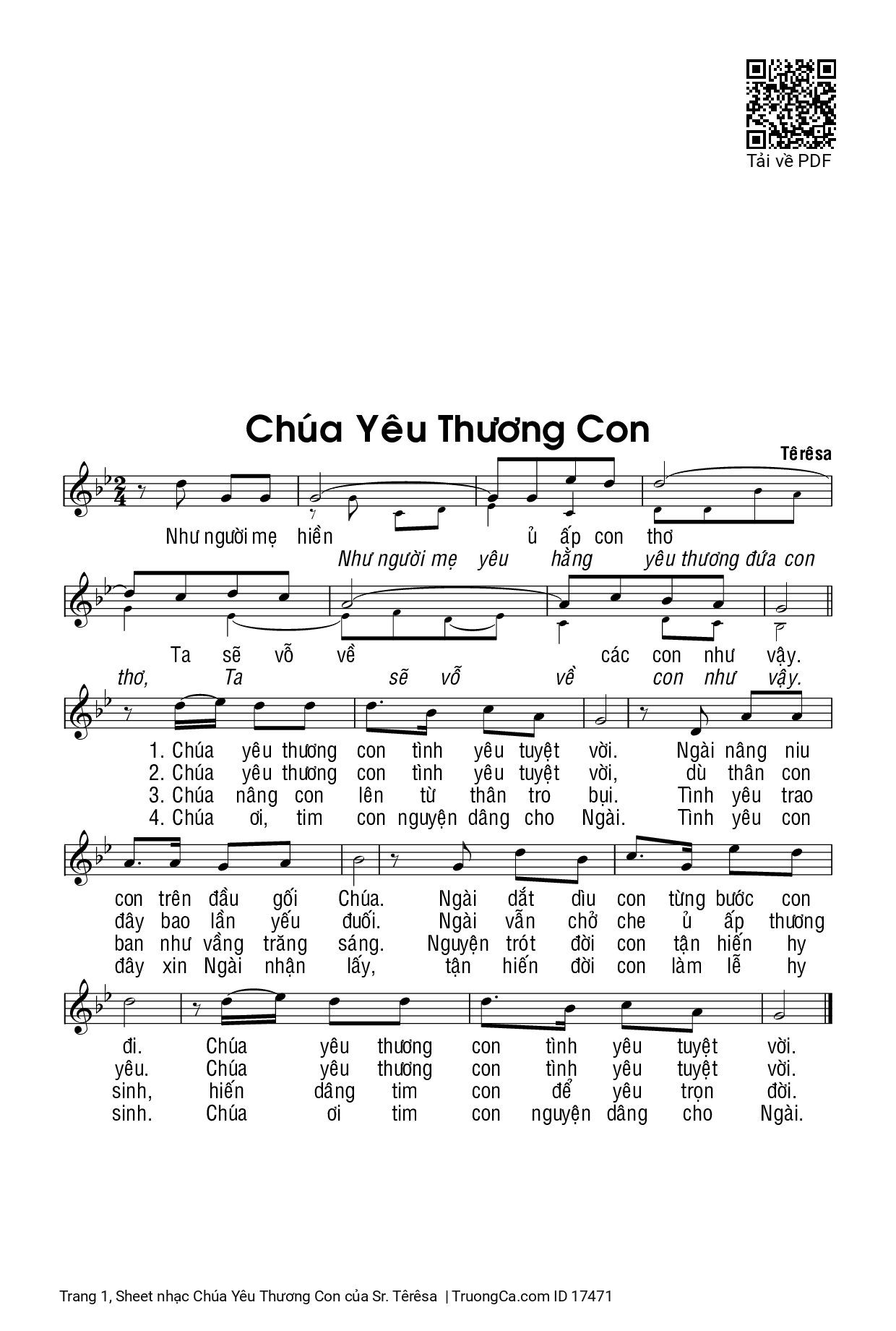 Chúa Yêu Thương Con