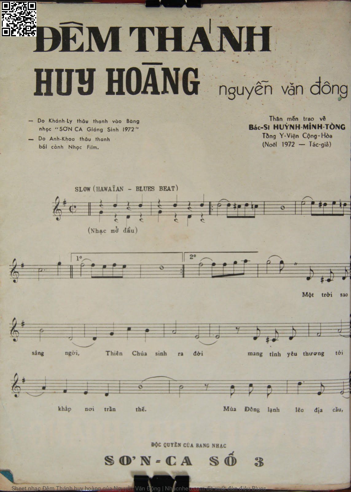 Trang 2 của Sheet nhạc PDF bài hát Đêm Thánh huy hoàng - Nguyễn Văn Đông, 1. Một trời sao  sáng ngời. Thiên Chúa sinh  ra đời Mang tình yêu  thương tới