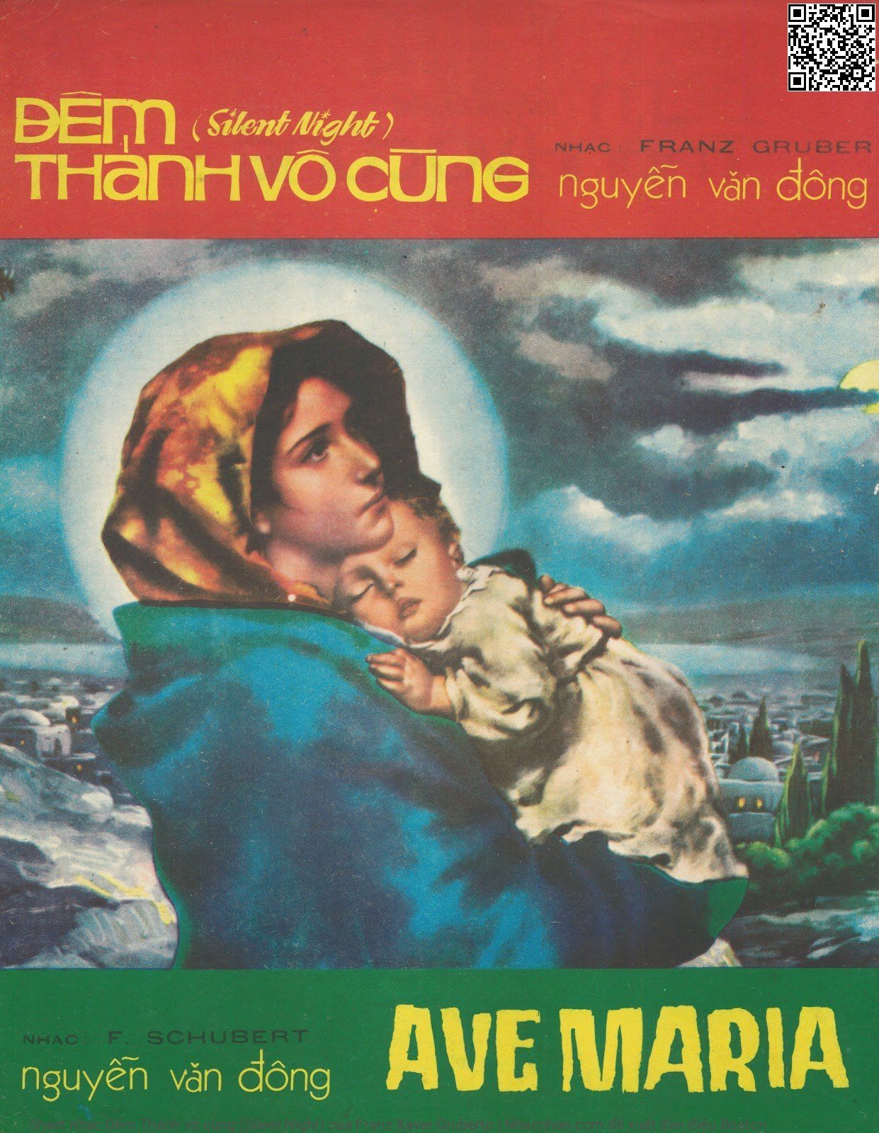 Trang 1 của Sheet nhạc PDF bài hát Đêm Thánh vô cùng (Silent Night) - Franz Xaver Gruberto, Đêm Thánh vô cùng, giây phút tưng bừng. Đất với trời  se chữ Đồng Đêm nay Chúa con  thần thánh tôn thờ