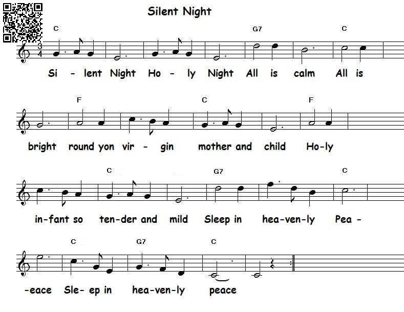 Trang 5 của Sheet nhạc PDF bài hát Đêm Thánh vô cùng (Silent Night) - Franz Xaver Gruberto, Đêm Thánh vô cùng, giây phút tưng bừng. Đất với trời  se chữ Đồng Đêm nay Chúa con  thần thánh tôn thờ