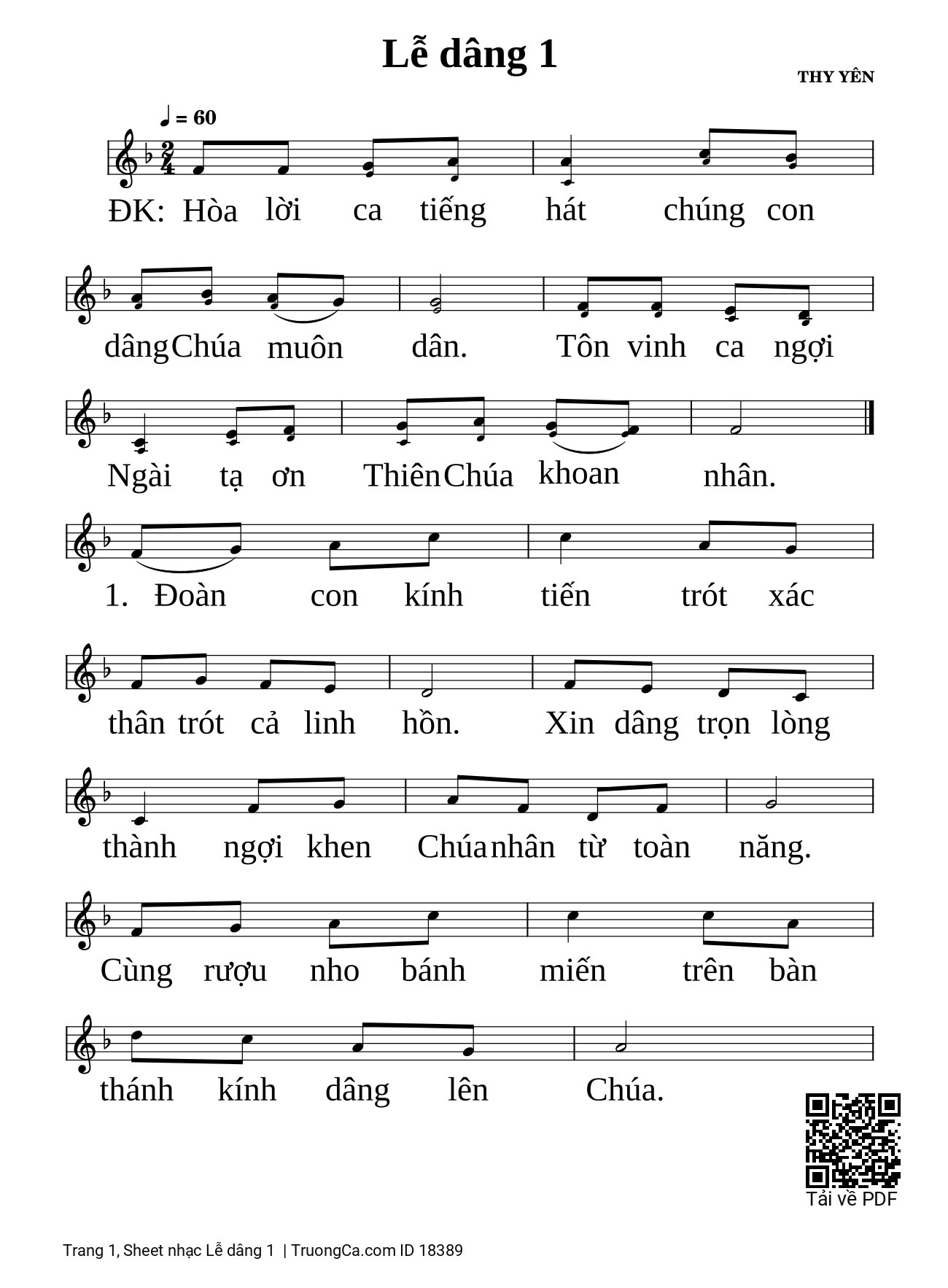 Lễ dâng 1 - Thy Yên