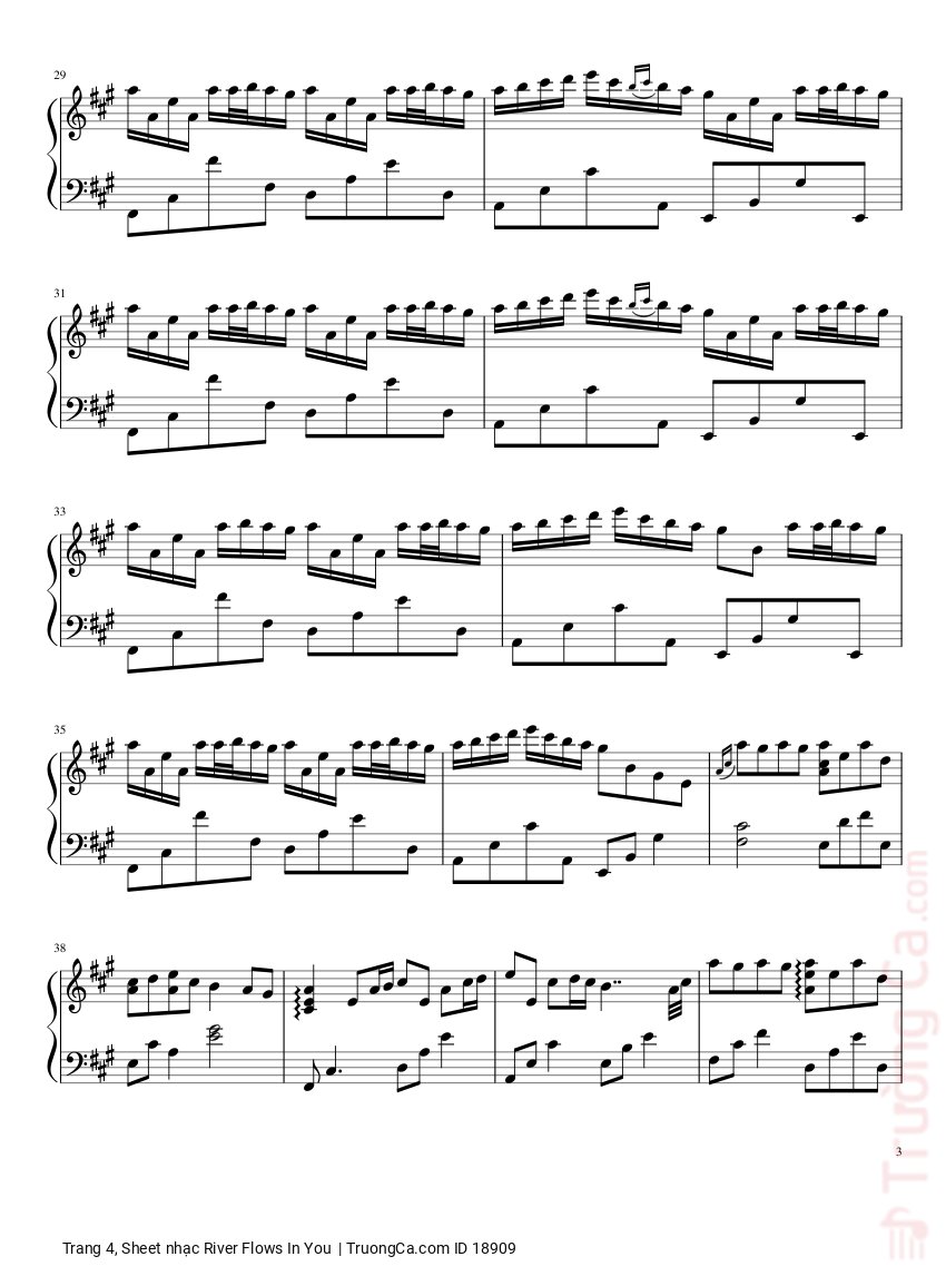 Trang 4 của Sheet nhạc PDF bài hát River Flows In You Piano - 