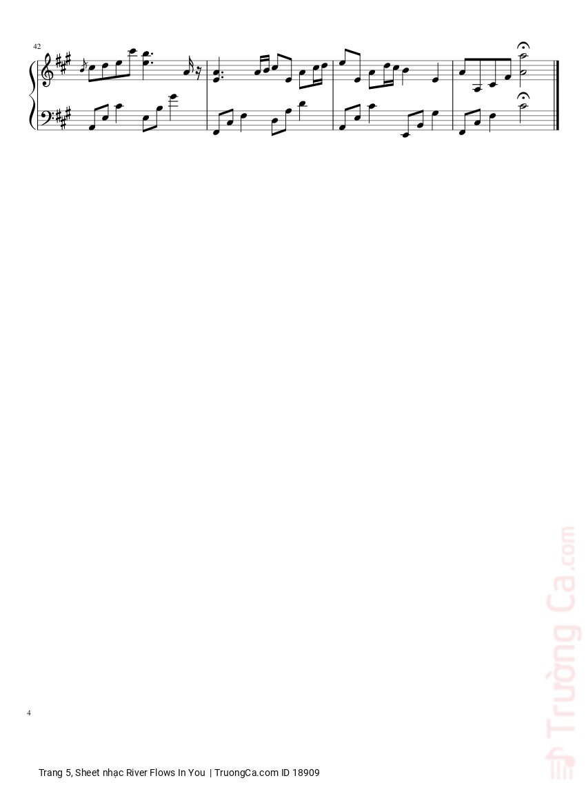 Trang 5 của Sheet nhạc PDF bài hát River Flows In You Piano - 