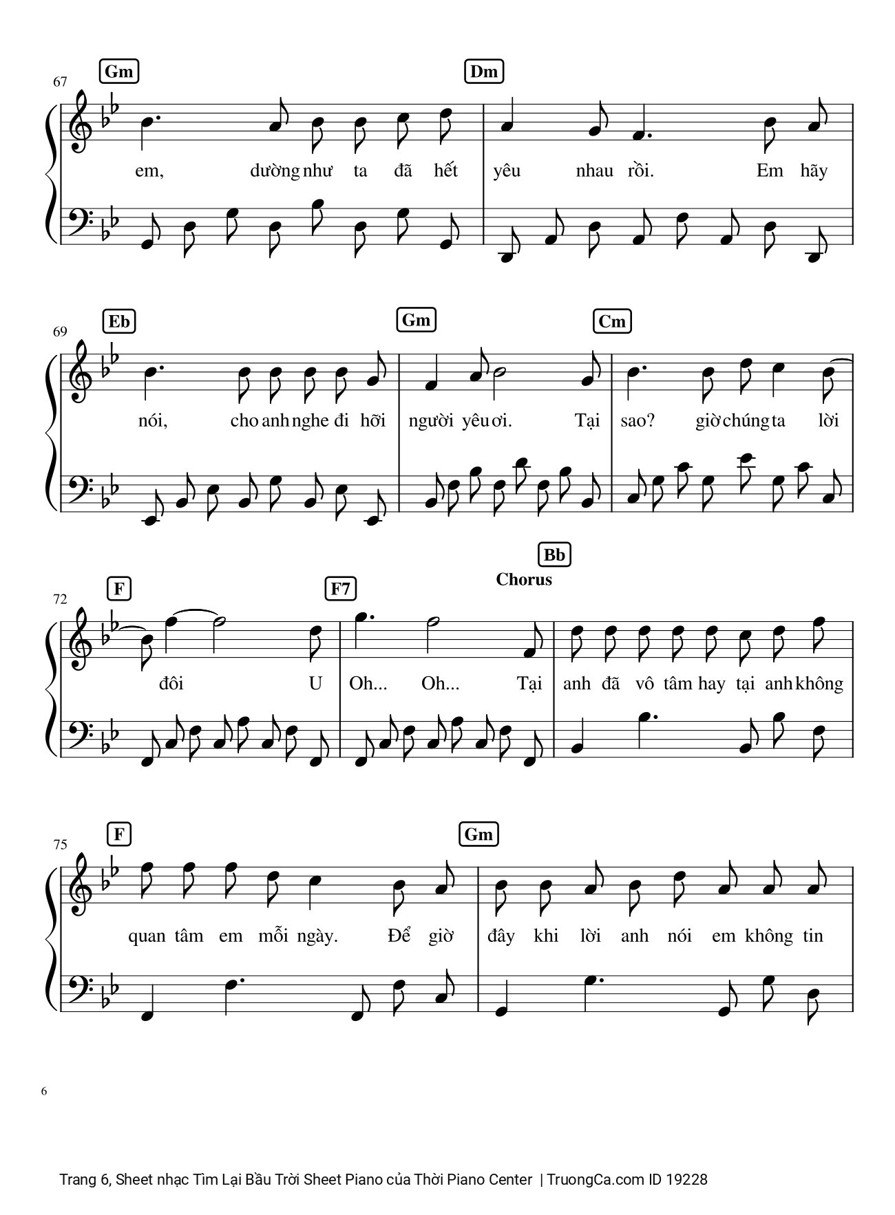 Trang 6 của Sheet nhạc PDF bài hát Tìm Lại Bầu Trời Sheet Piano - Khắc Việt