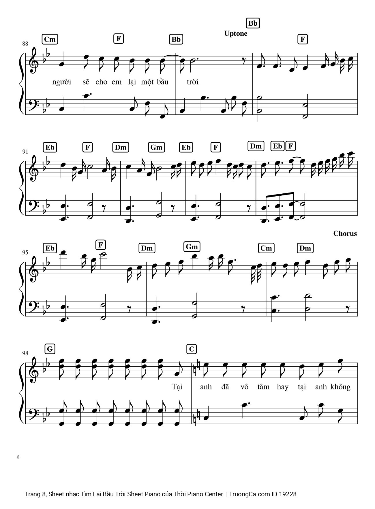 Trang 8 của Sheet nhạc PDF bài hát Tìm Lại Bầu Trời Sheet Piano - Khắc Việt