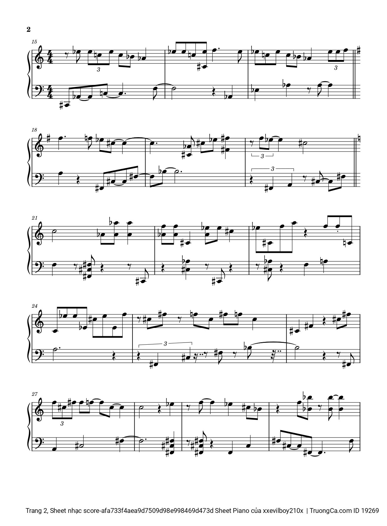 Trang 2 của Sheet nhạc PDF bài hát Hào Quang Sheet Piano - Xxevilboy210x