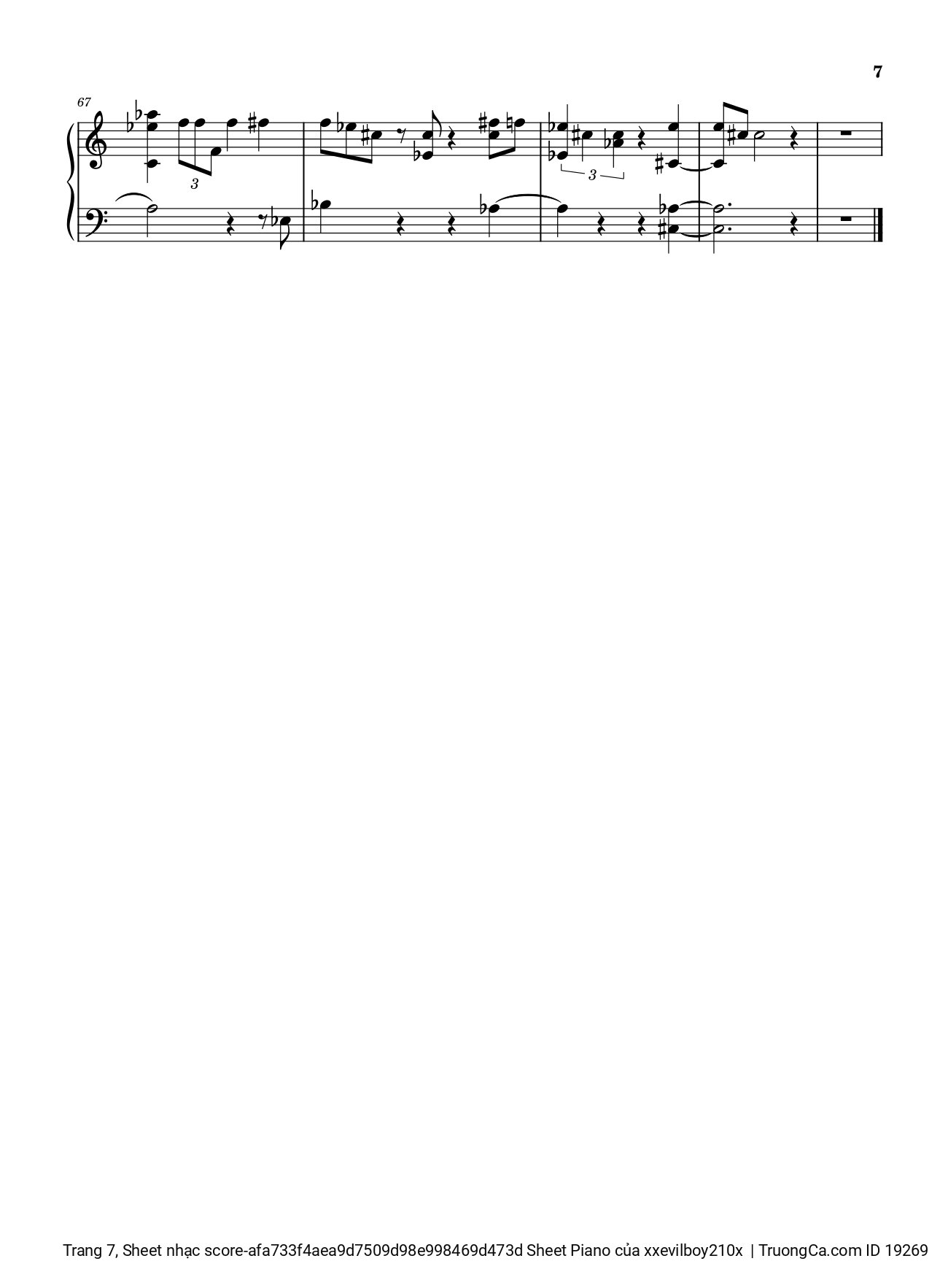 Trang 7 của Sheet nhạc PDF bài hát Hào Quang Sheet Piano - Xxevilboy210x