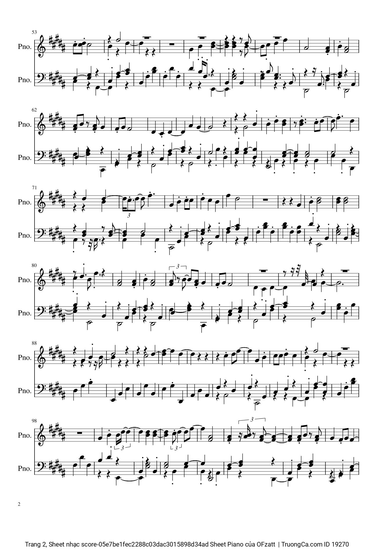 Trang 2 của Sheet nhạc PDF bài hát Có Tất Cả Nhưng Thiếu Anh Sheet Piano - OFzatt