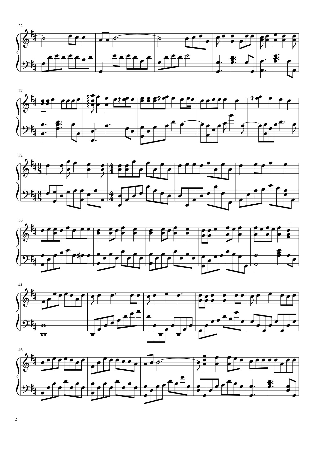 Trang 2 của Sheet nhạc PDF bài hát Love Story Sheet Piano - Zealy Fantasy