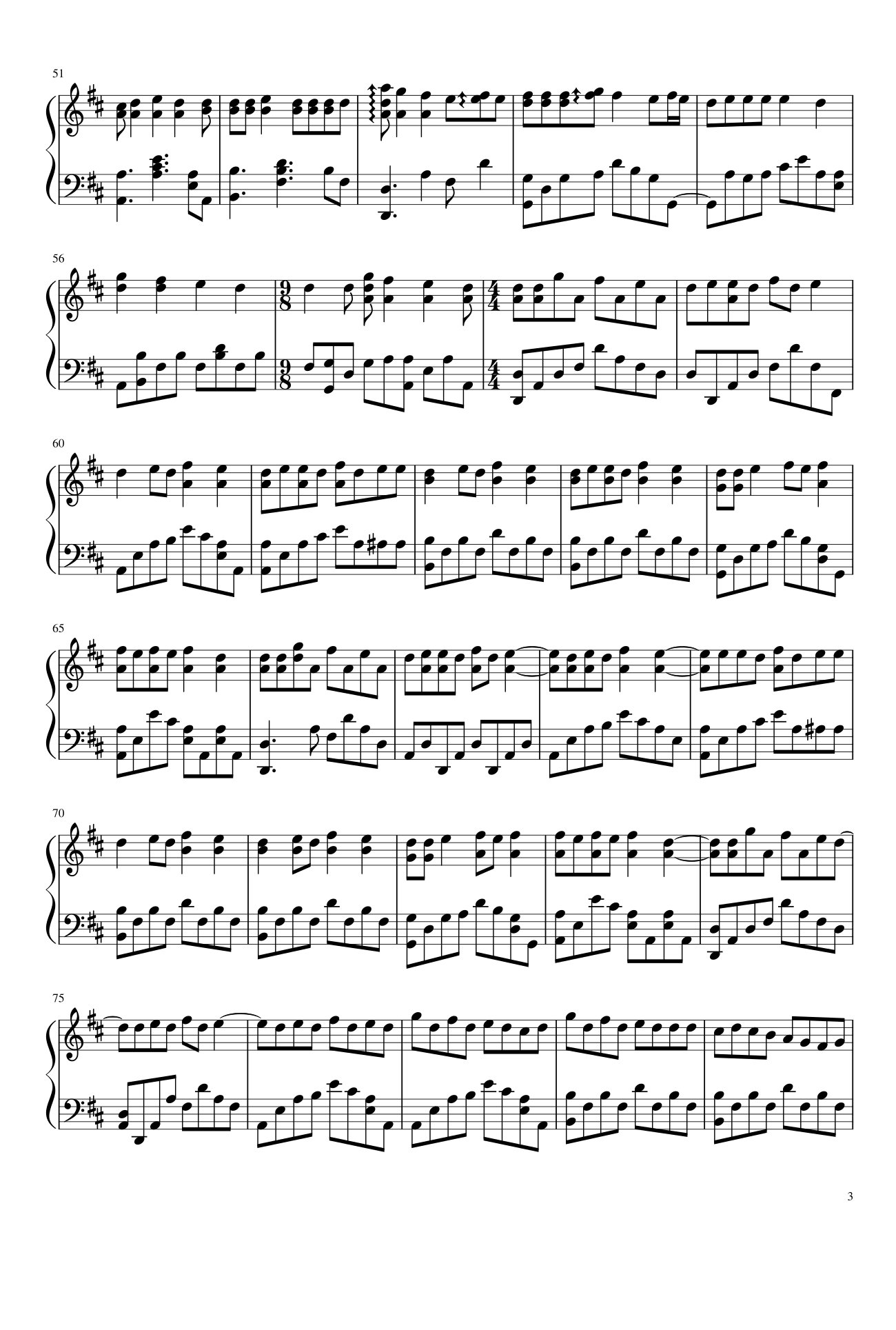 Trang 3 của Sheet nhạc PDF bài hát Love Story Sheet Piano - Zealy Fantasy