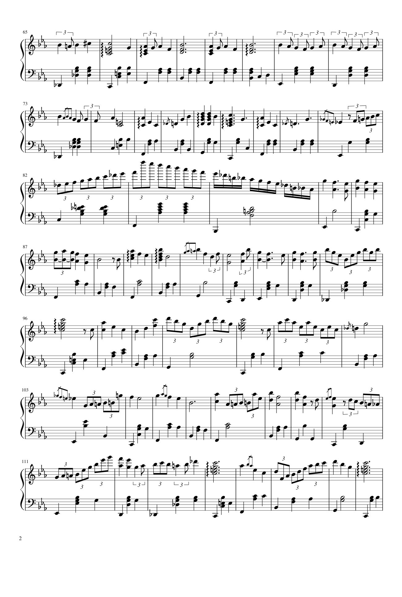 Trang 2 của Sheet nhạc PDF bài hát Le Festin Sheet Piano - Akartika