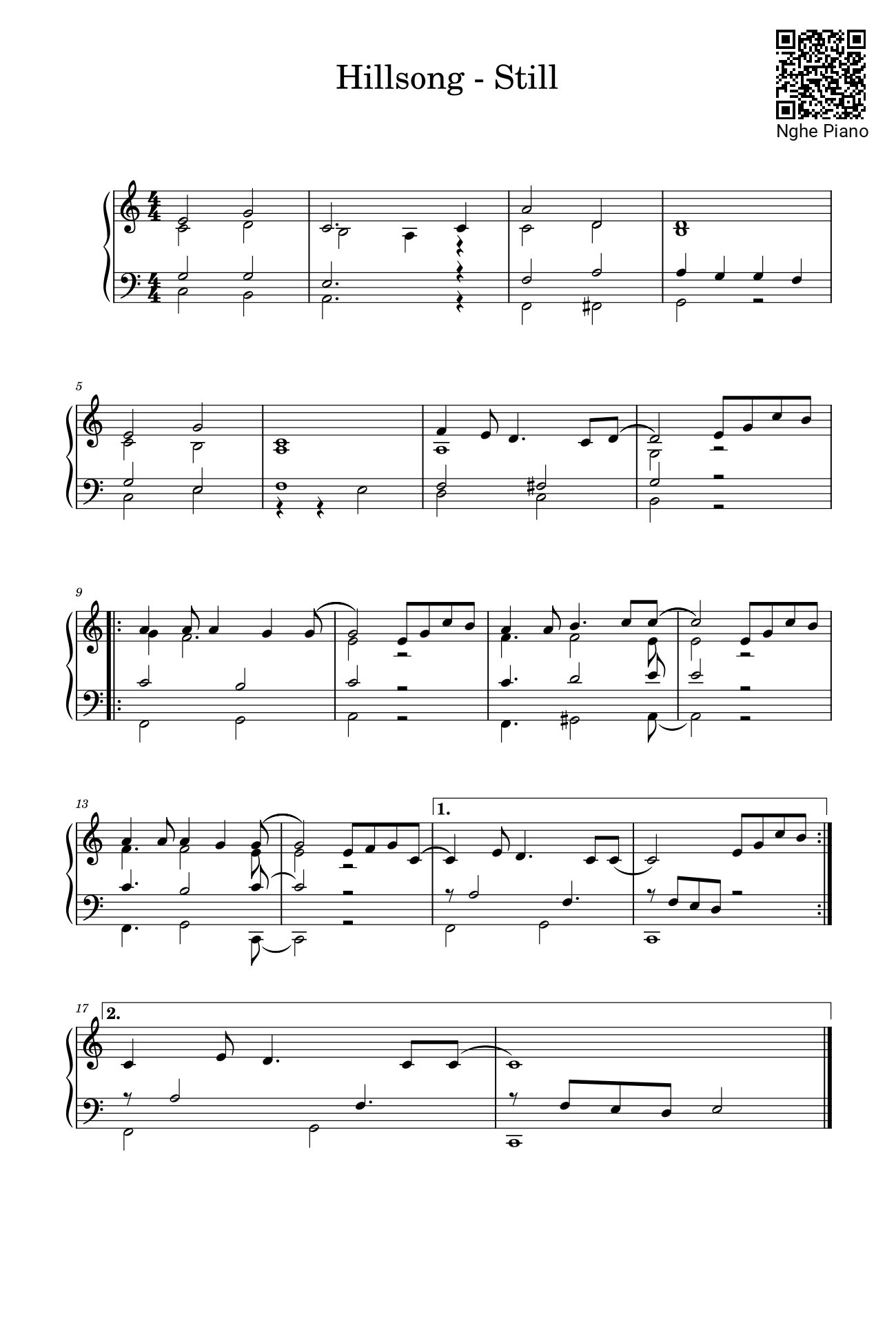 Trang 1 của Sheet nhạc PDF bài hát Hillsong - Still Sheet Piano - BIMBOM