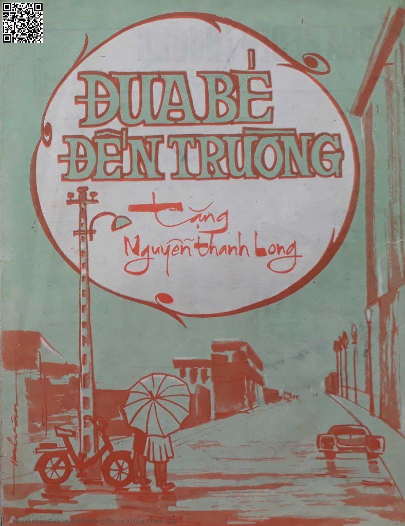 Trang 1 của Sheet nhạc PDF bài hát Đưa bé đến trường (Bé ca 5) - Phạm Duy, 1. Đưa bé đến  trường bằng xe anh  đạp. Khi bước ra  đường bình minh mới  lên