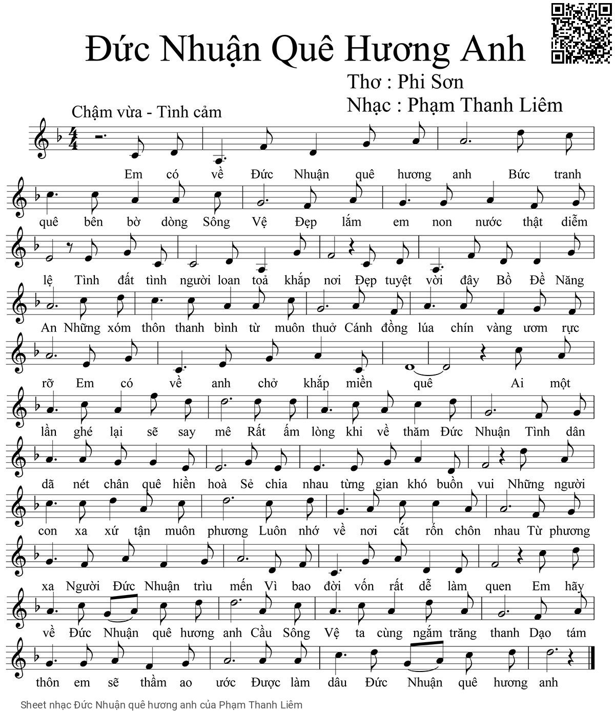 Đức Nhuận quê hương anh