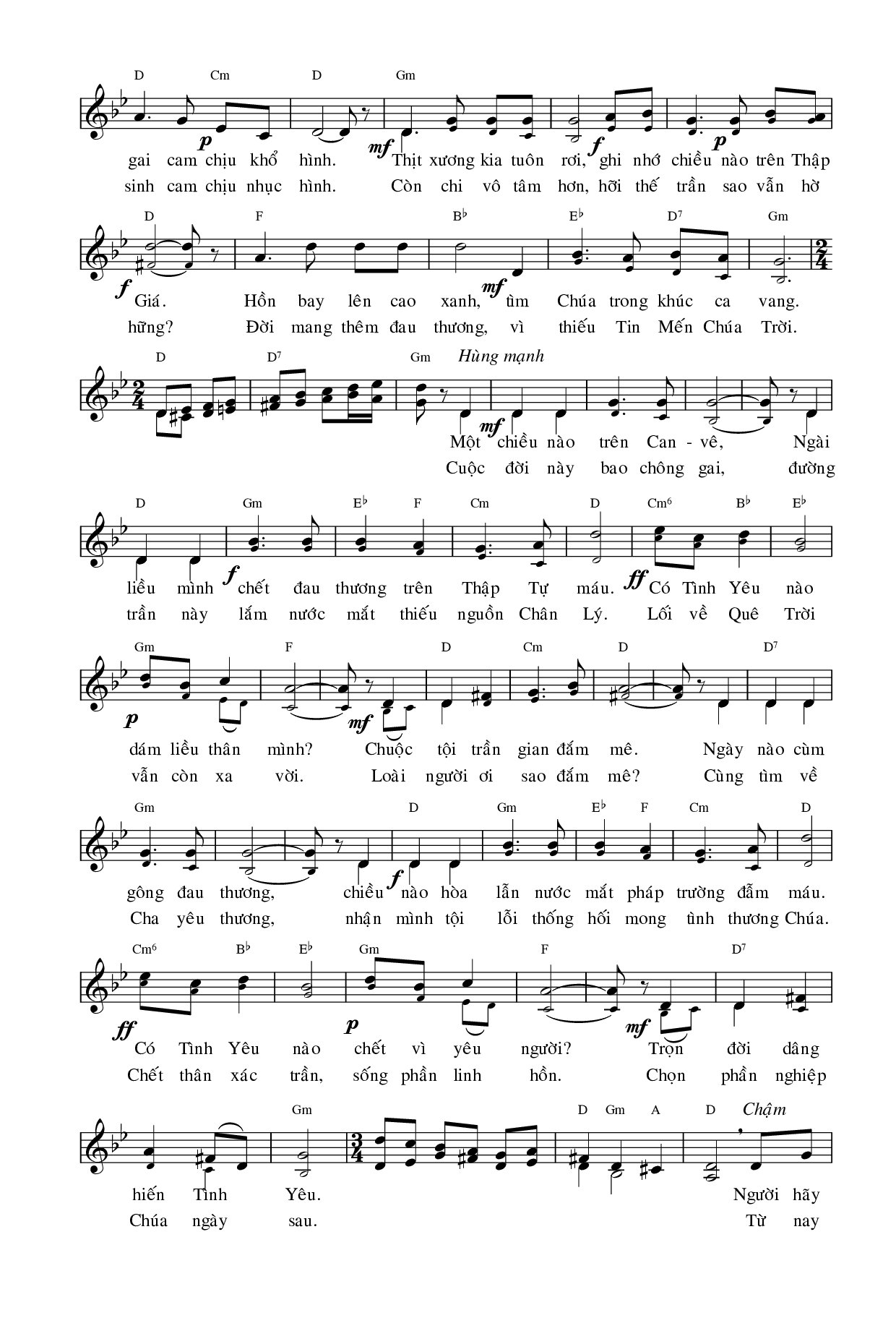 Trang 2 của Sheet nhạc PDF bài hát Hùng ca huyết sử - Phạm Đình Đài